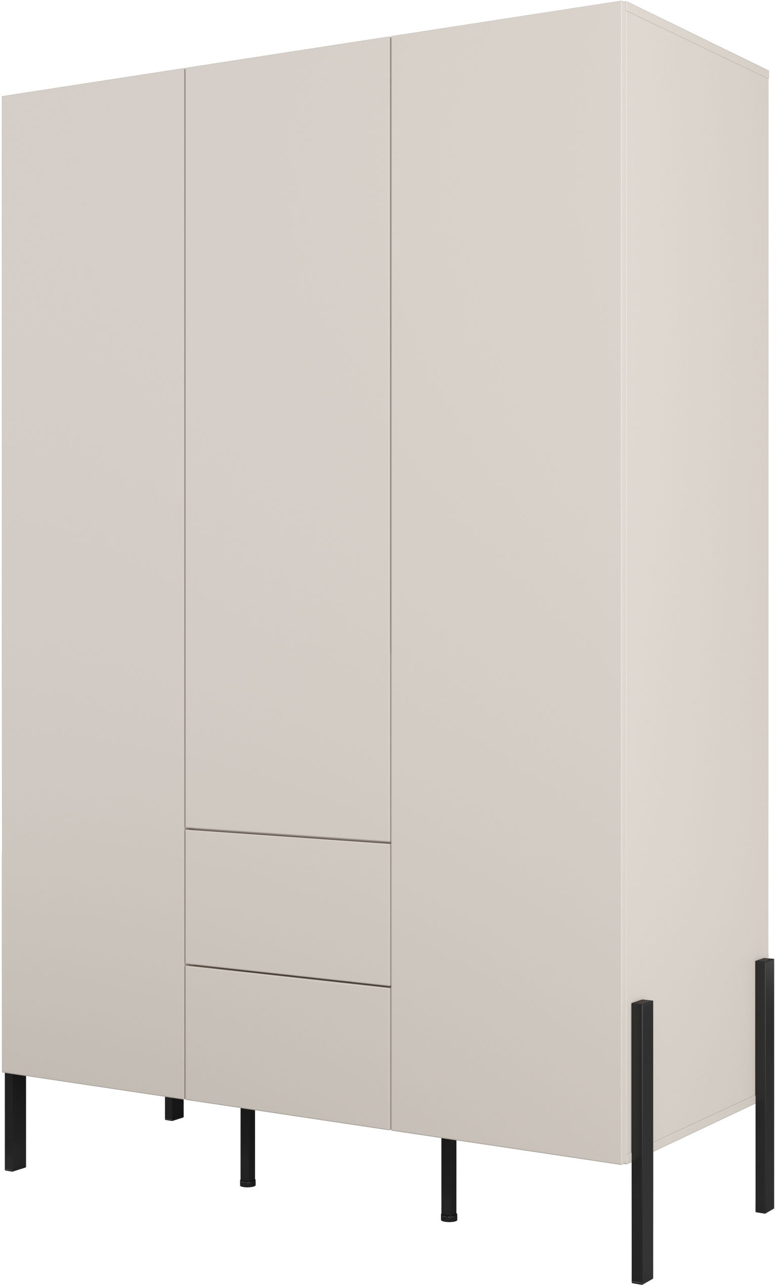 OTTO home Kleiderschrank "Jukon, moderner Kleiderschrank mit Metallfüßen" B/H/T 3-Türer: ca. 135/210/60 4-Türer ca: 180/210/60, push to open Funktion, passend zur JUKON Serie, viel Stauraum
