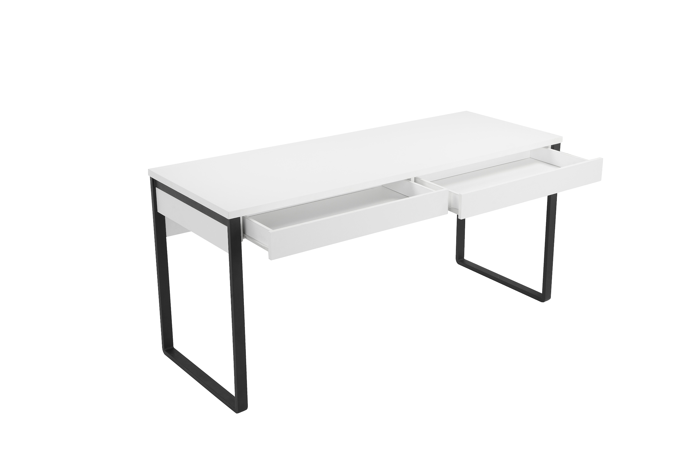 Places of Style Schreibtisch »Moid, Computertisch im modernen Design,«, Breite 120/140/160 cm, mit Metallbeinen & Schublade