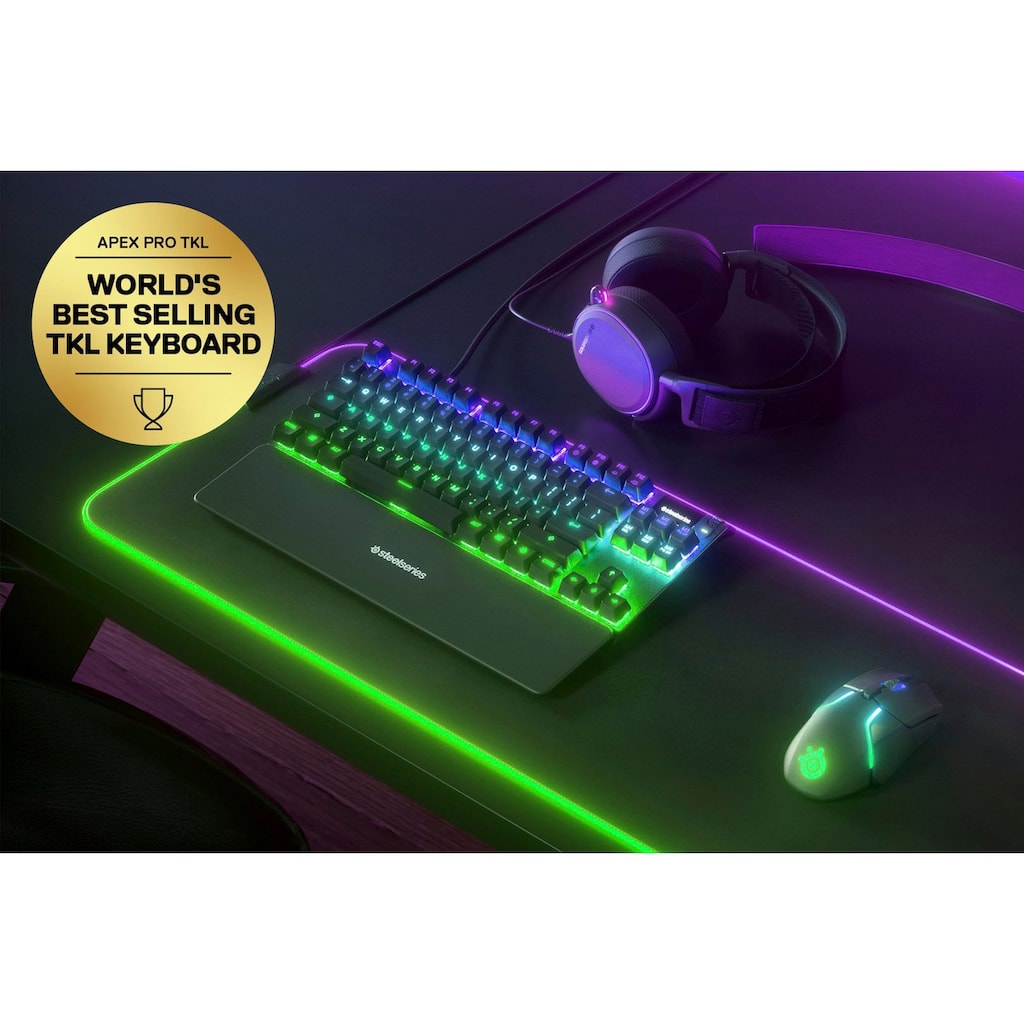 SteelSeries Gaming-Tastatur »Apex Pro TKL«, (Anpassbare OmniPoint-Schalter-Smart-Display-Handgelenkauflage-USB-Anschluss)