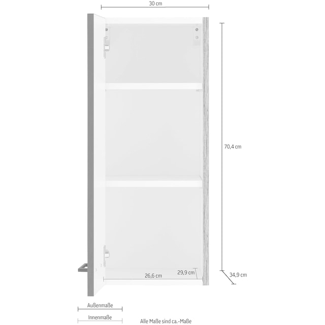 ❤ OPTIFIT Hängeschrank »Tokio«, 30 cm breit, mit 1 Tür, mit Metallgriff  entdecken im Jelmoli-Online Shop