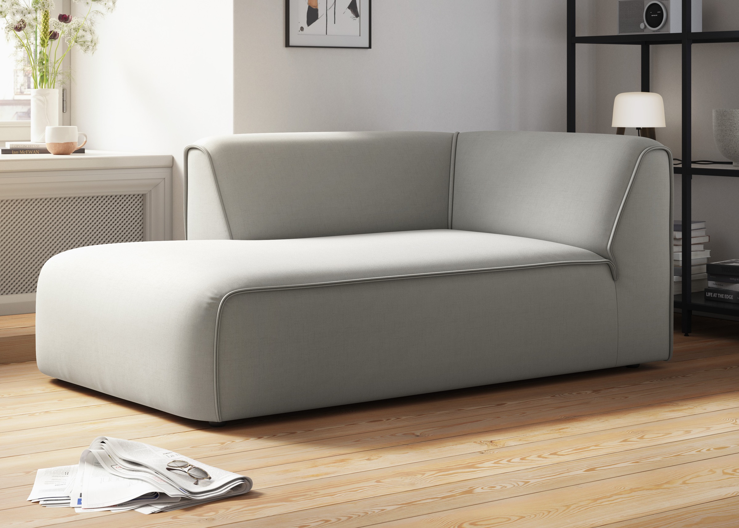 RAUM.ID Ottomane »Merid Chaiselongue, Masse B/T/H: 100/162/70 cm«, als Modul oder separat verwendbar, für individuelle Zusammenstellung