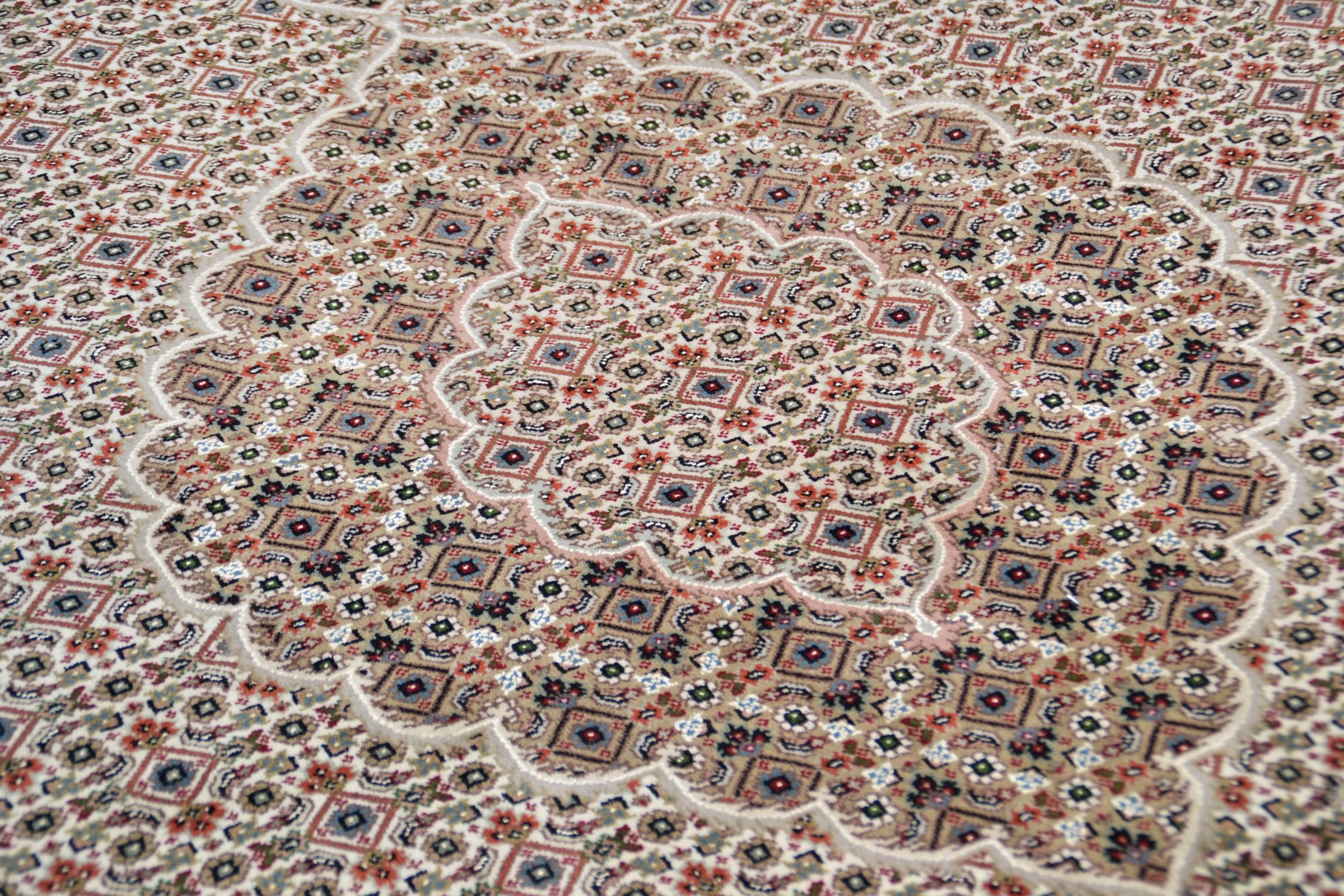 my home Orientteppich »Irrfan«, rechteckig, 12 mm Höhe, handgeknüpft, Material: 80% Wolle, 20% Seide, mit Fransen