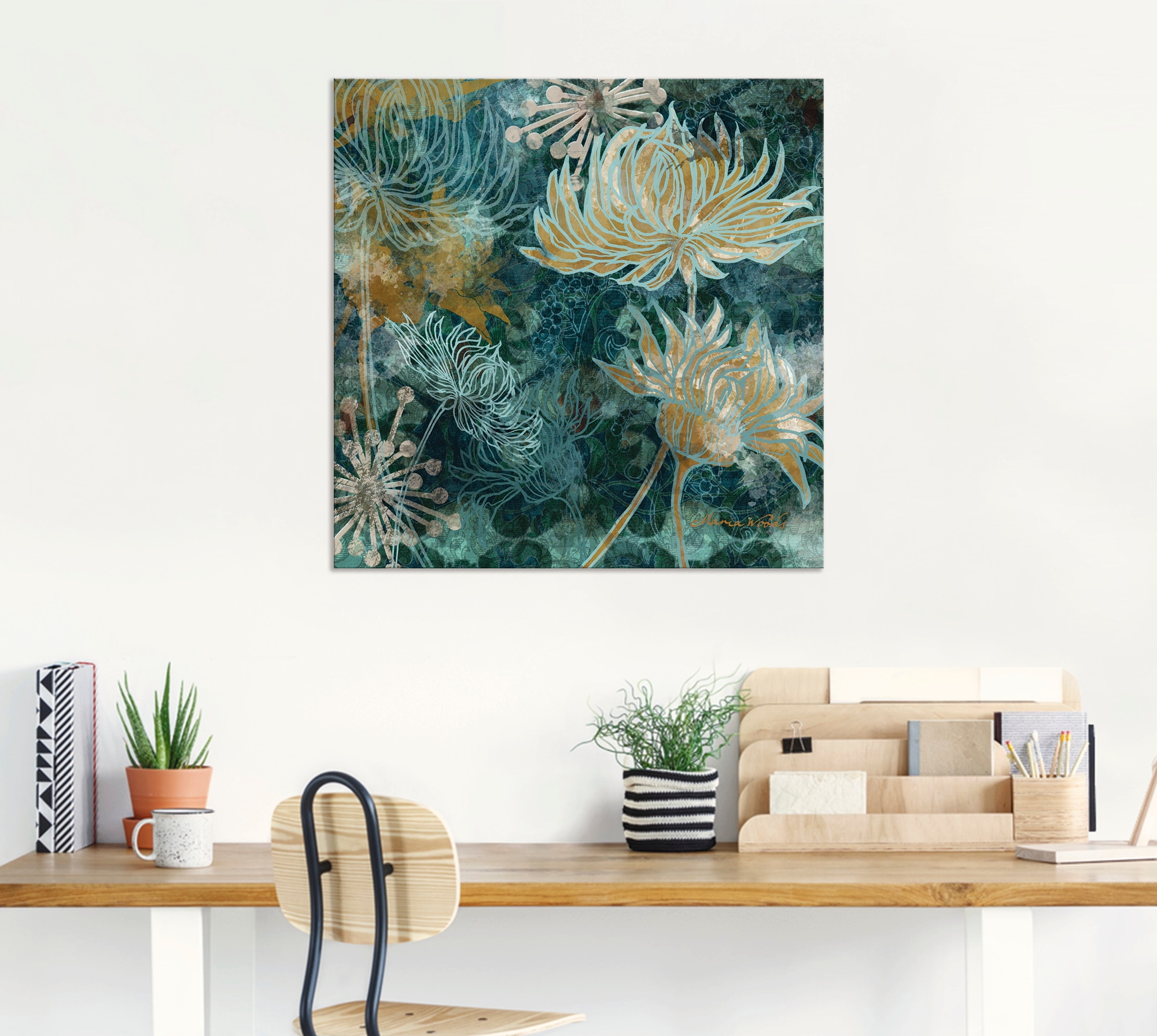 Artland Wandbild »Blaue Chrysanthemen I«, Poster shoppen Blumen, als versch. Wandaufkleber in | Leinwandbild, (1 Jelmoli-Versand Grössen online Alubild, oder St.)