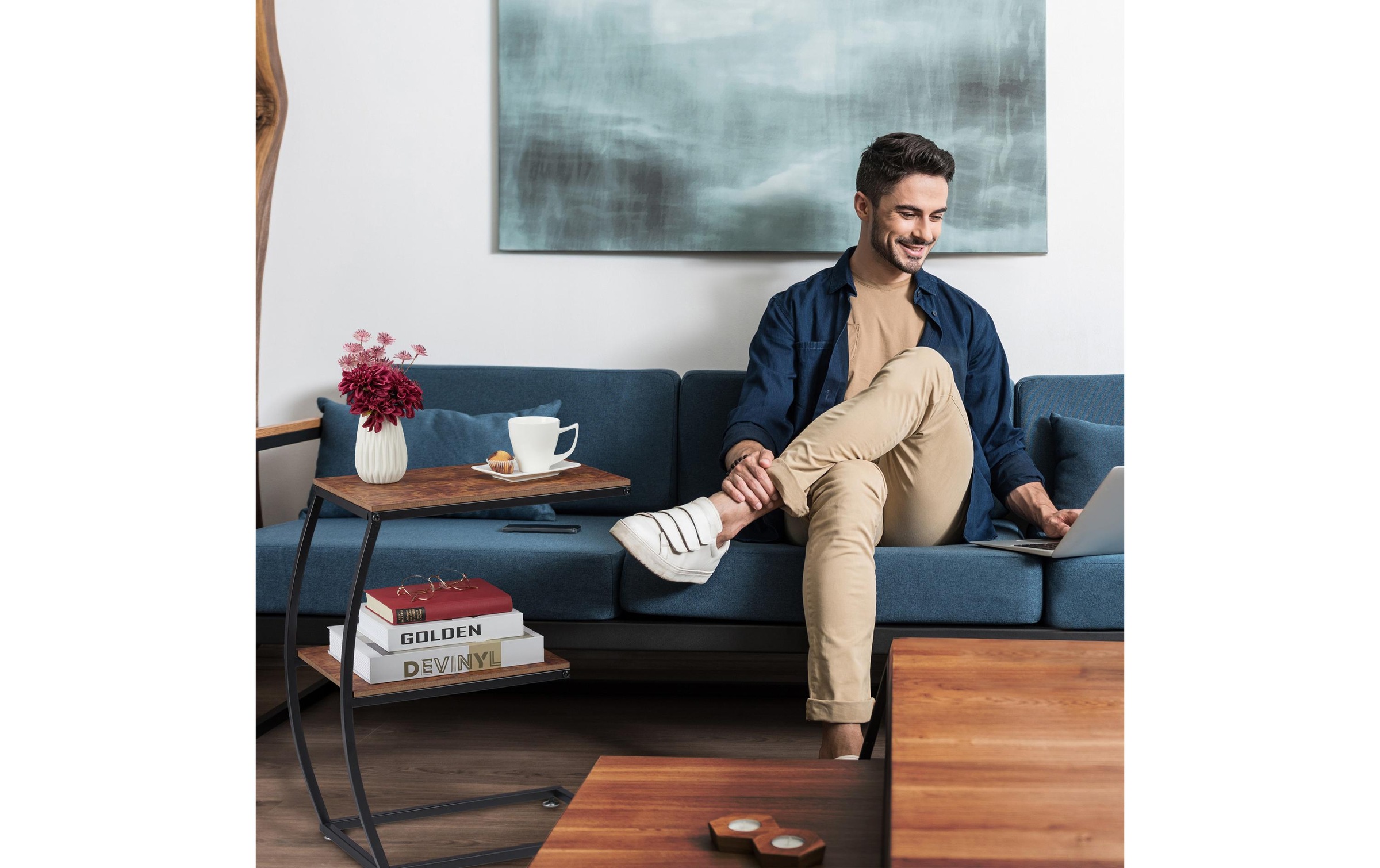 relaxdays Beistelltisch »Industrial 47.5 cm x 57.5 cm«