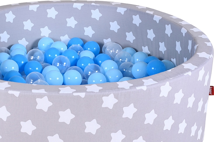 Knorrtoys® Bällebad »Soft, Grey White Stars«, mit 300 Bällen balls/soft Blue/Blue/transparent; Made in Europe