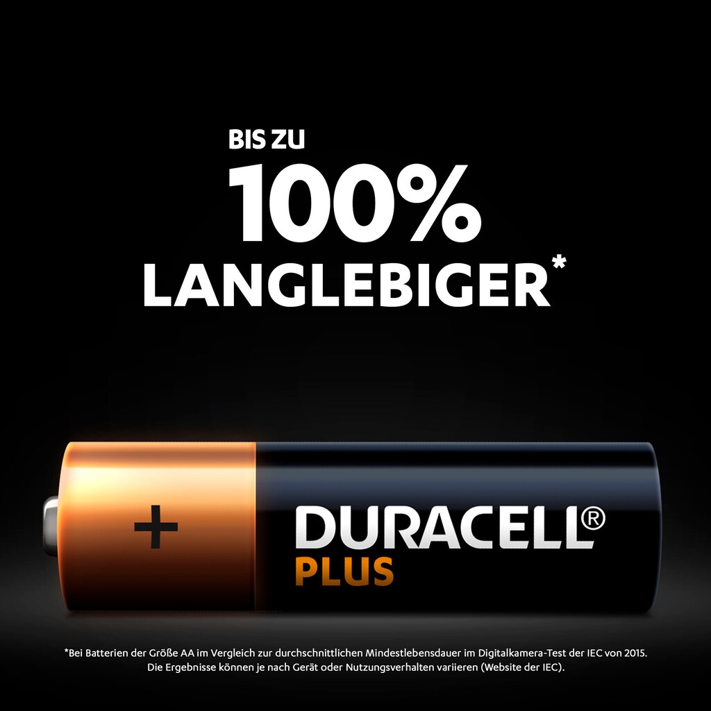 Duracell Batterie »8er Pack Plus«, LR6, (Packung, 8 St.)