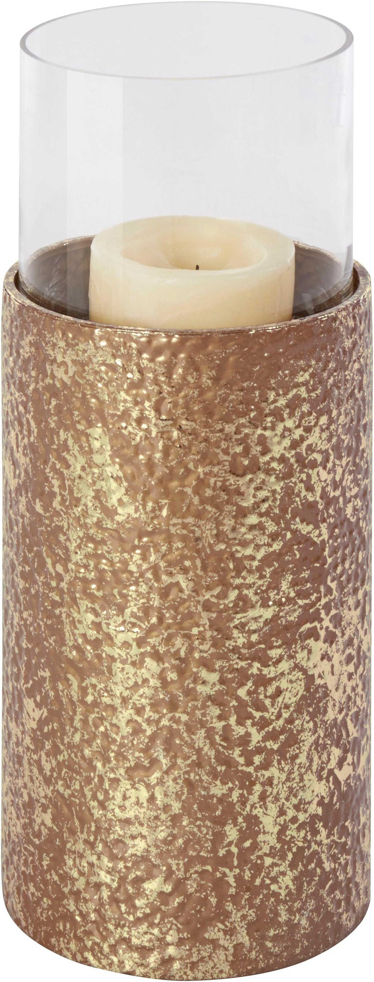 OTTO home Windlicht Bodenwindlicht, aus Metall, mit Glaseinsatz, ideal für Stumpenkerzen