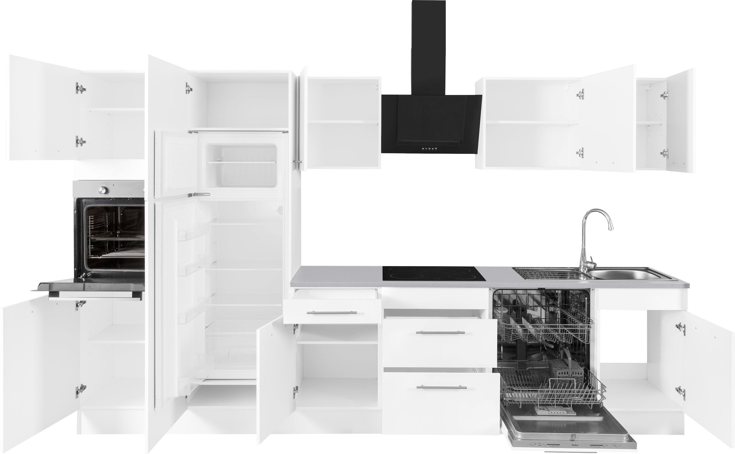 ❤ wiho Küchen Küchenzeile »Ela«, Breite 340 cm, Soft-Close-Funktion, höhenverstellbare  Füsse kaufen im Jelmoli-Online Shop