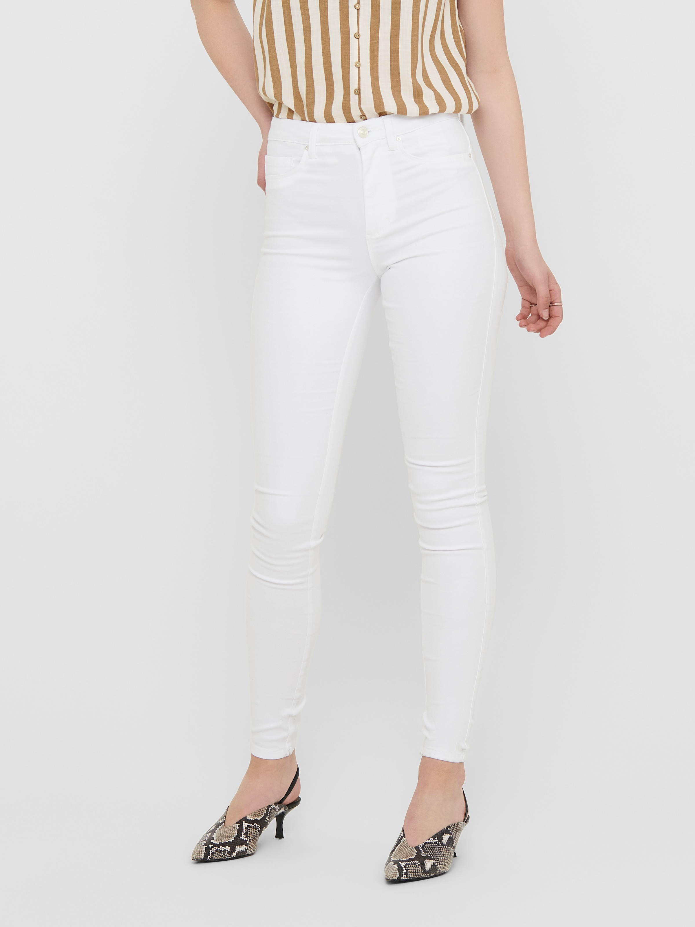 ONLY Skinny-fit-Jeans »ONLROYAL – Stretch-Denim mit hohem Bund für optimalen Sitz« unifarben, casual, skinny fit, Denim, Eingrifftaschen