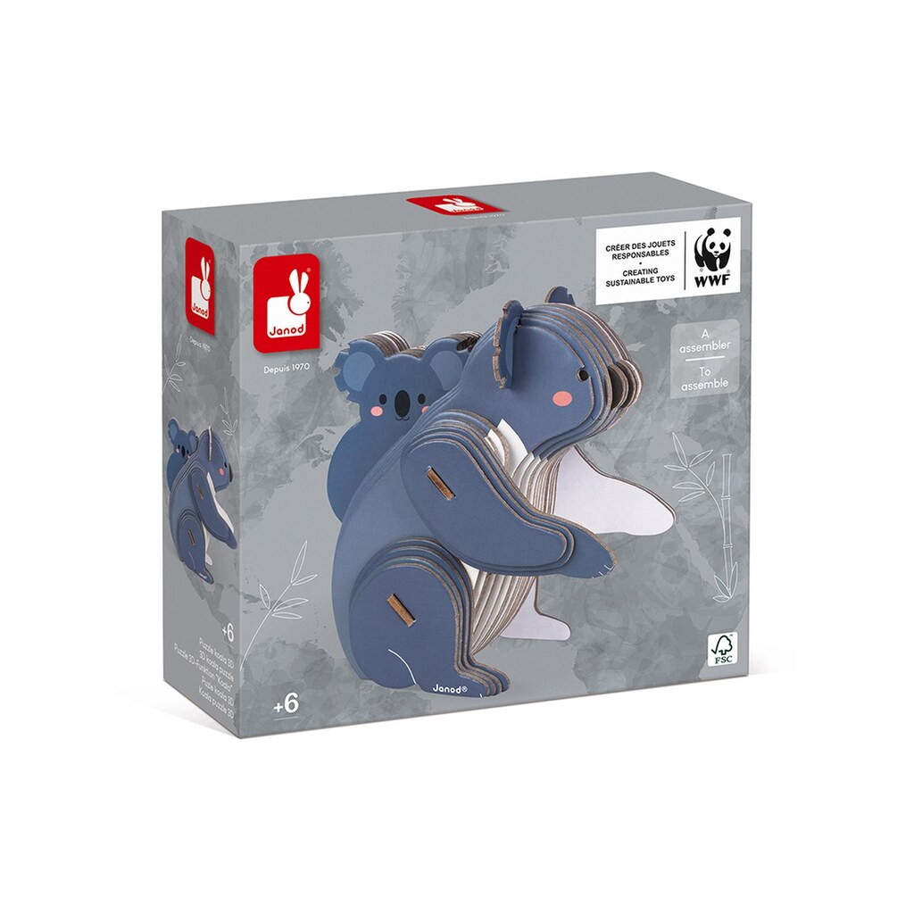 Janod 3D-Puzzle »Koala 42-teilig WWF«, (42 tlg.)