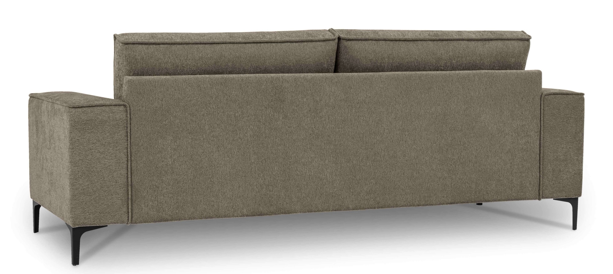Places of Style 3-Sitzer »3er Sofa Oland, Struktur, Flachgewebe, Luxus-Microfaser, Boucle«, 224 cm, Wellenunterfederung, Skandi-Design, Metallfüsse