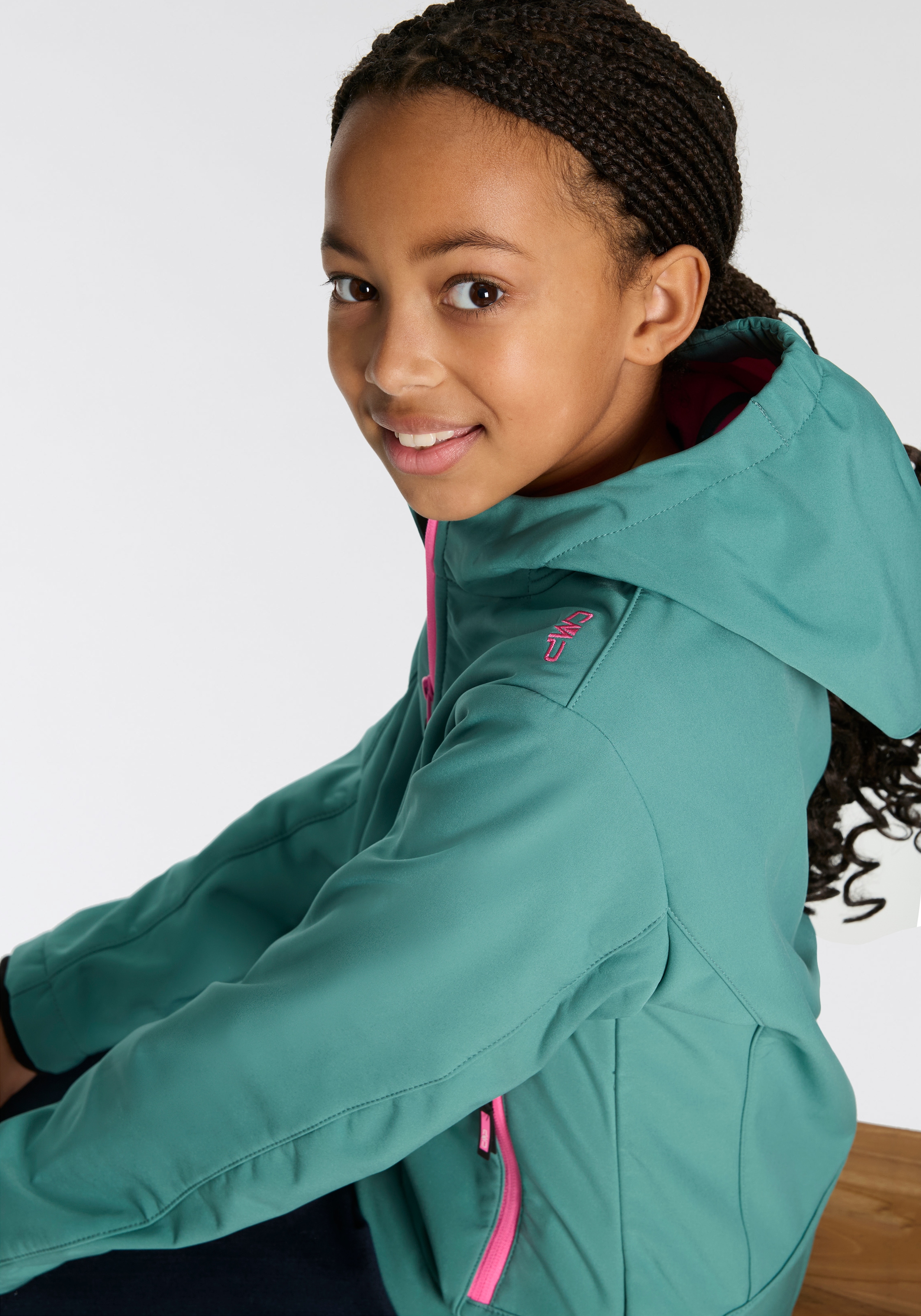 CMP Softshelljacke »KID G JACKET FIX HOOD für Kinder43405465«, mit Kapuze, Atmungsaktiv & Wasserabweisend & Windabweisend & für Kinder