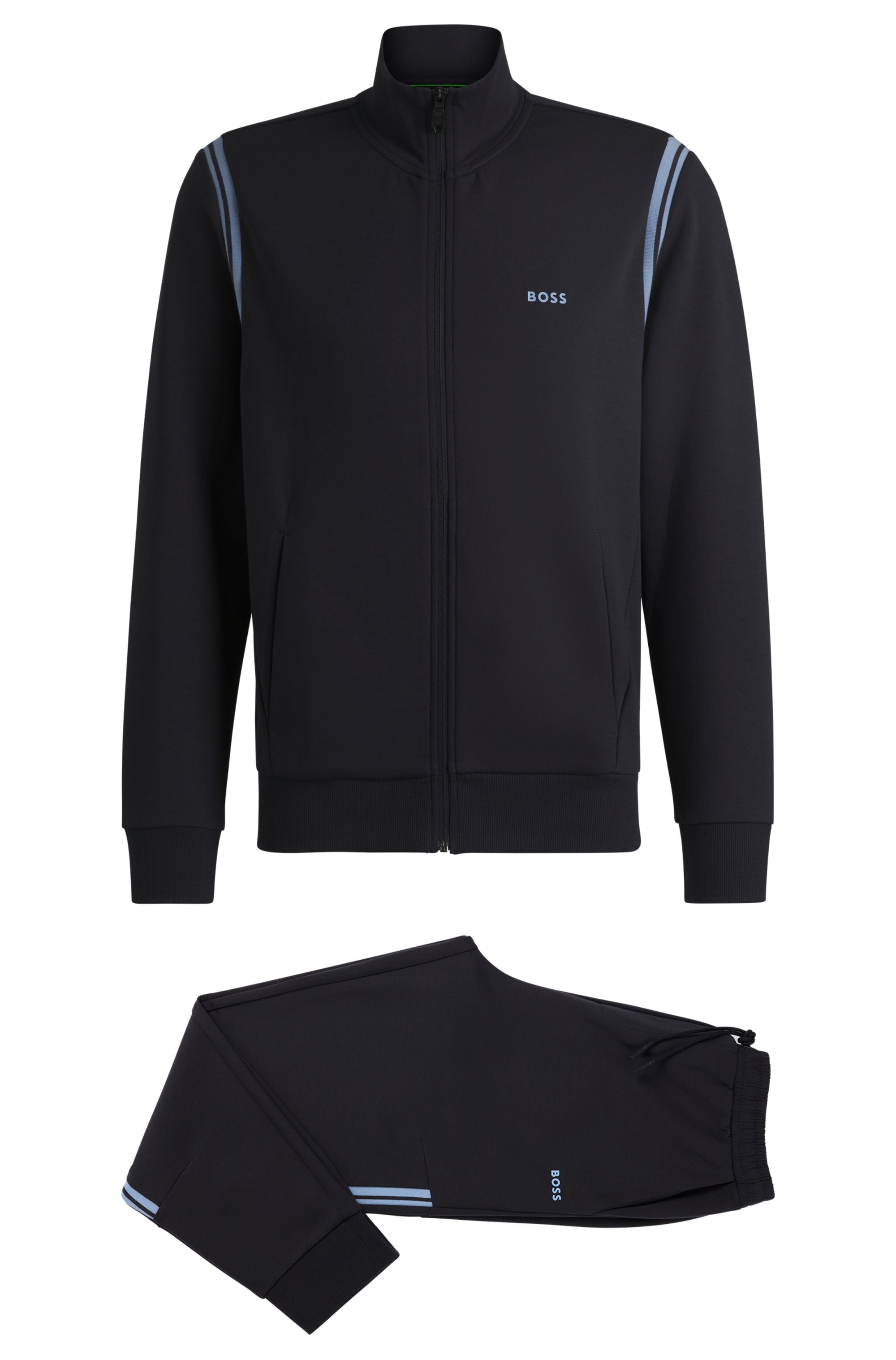 BOSS GREEN Trainingsanzug »Tracksuit Set«, mit Streifen-Einsätzen