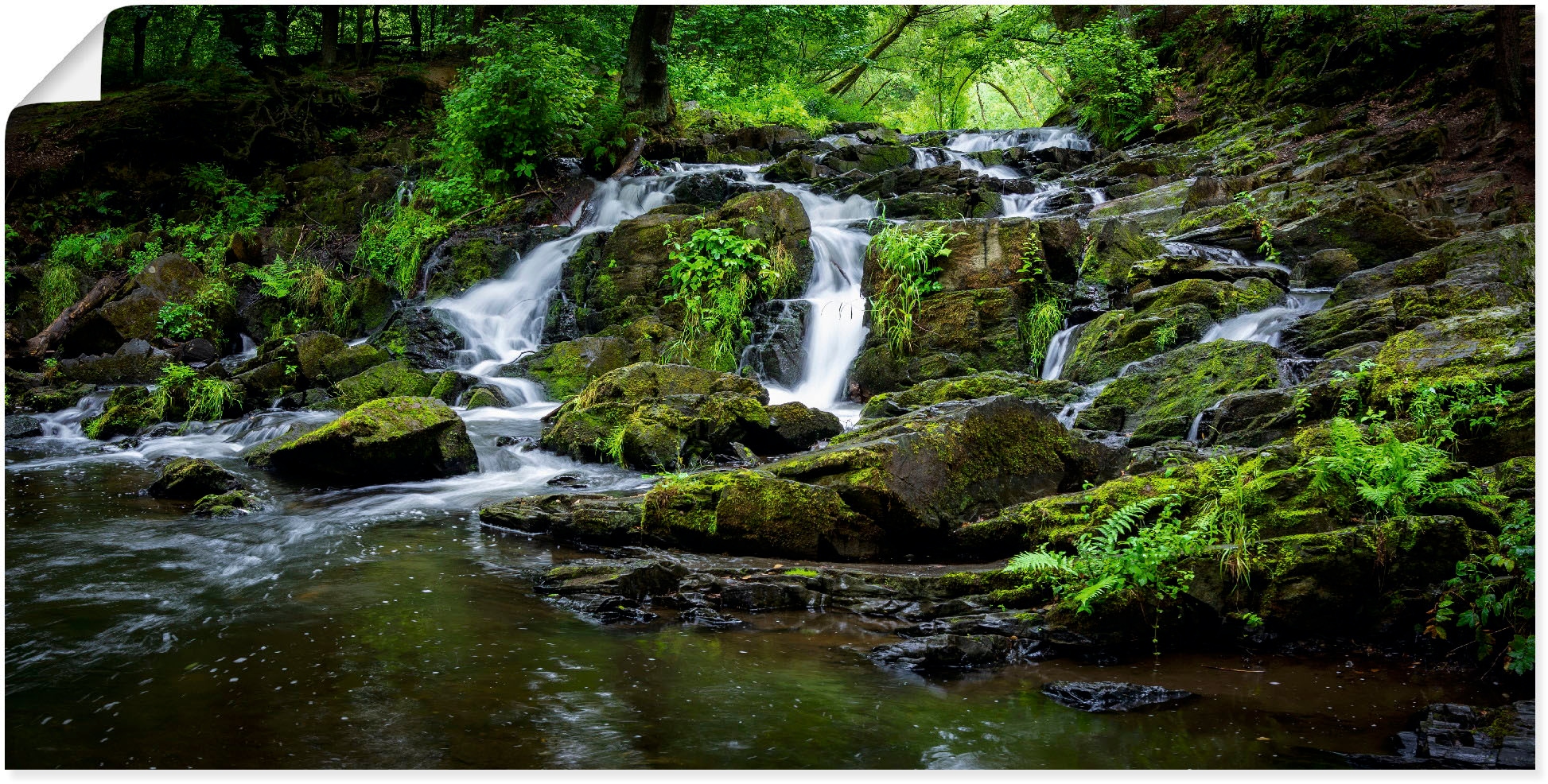 Artland Wandbild »Wasserfall Panorama«, Wasserfallbilder, (1 St.), als Leinwandbild, Poster in verschied. Grössen