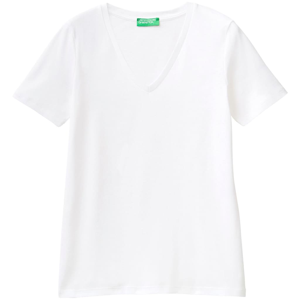 United Colors of Benetton T-Shirt, mit modischem V-Ausschnitt