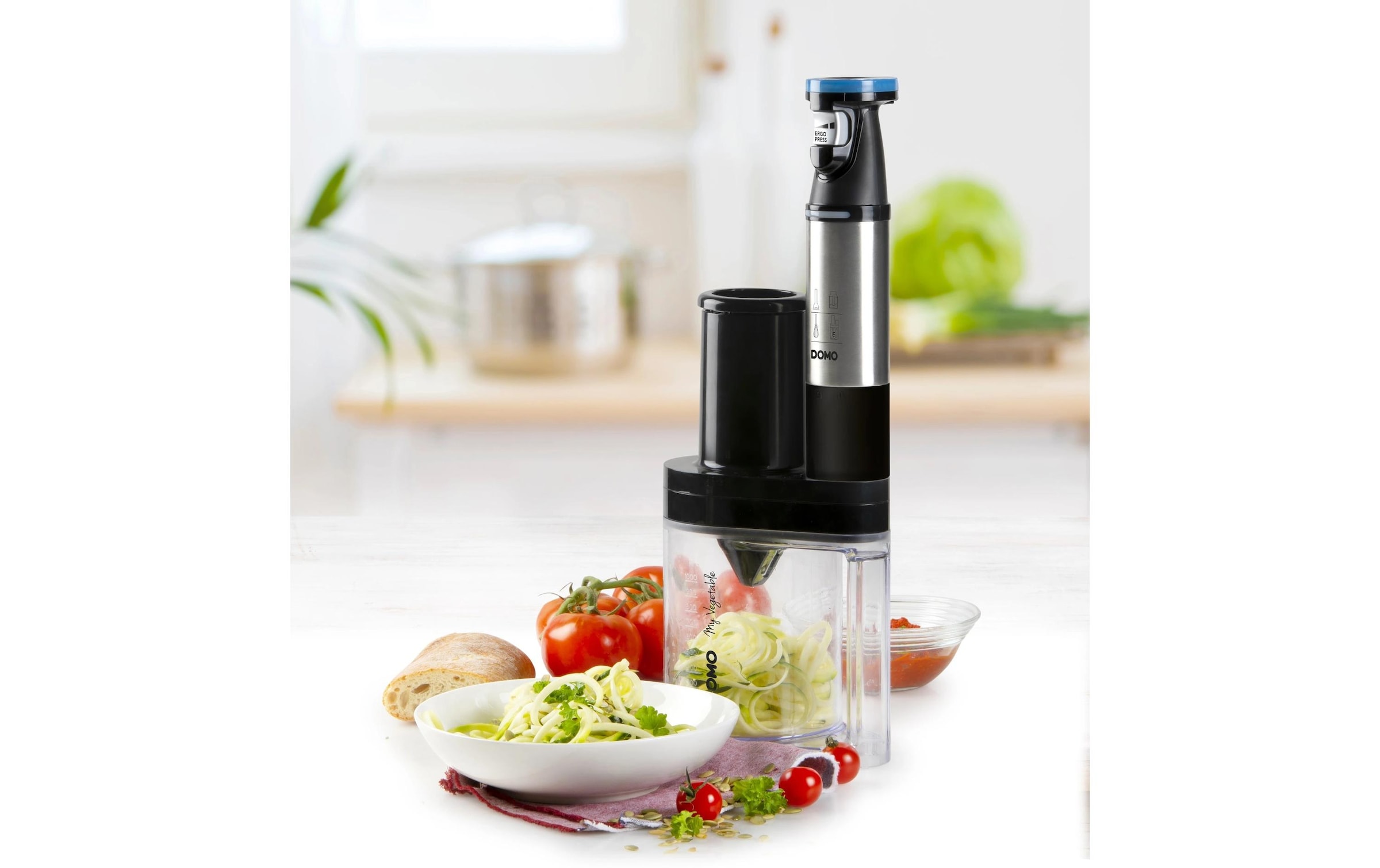 Domo Stabmixer »DO9254M Schwarz/Silber«, 800 W