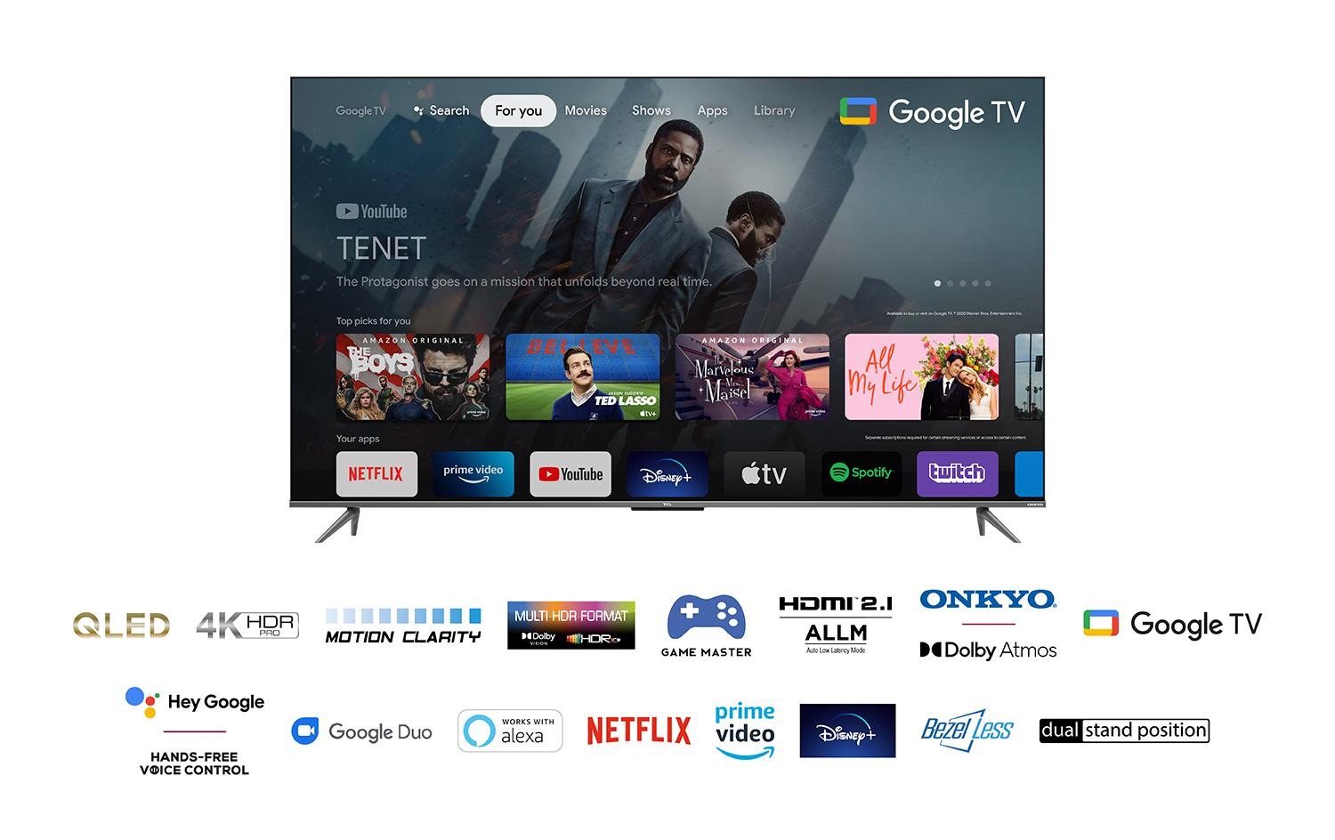 TCL QLED-Fernseher »55C635 55«, 4K Ultra HD