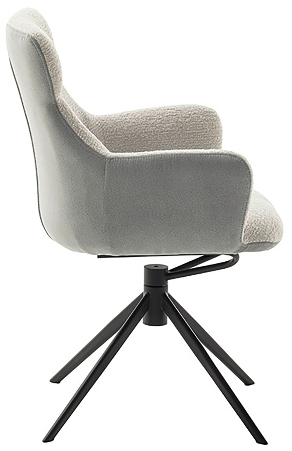 MCA furniture Esszimmerstuhl »PELION«, Feingewebe, (2er-Set), drehbar 360°, Dreh- & Schwingfunktion, Sitzhöhe ca. 50 cm