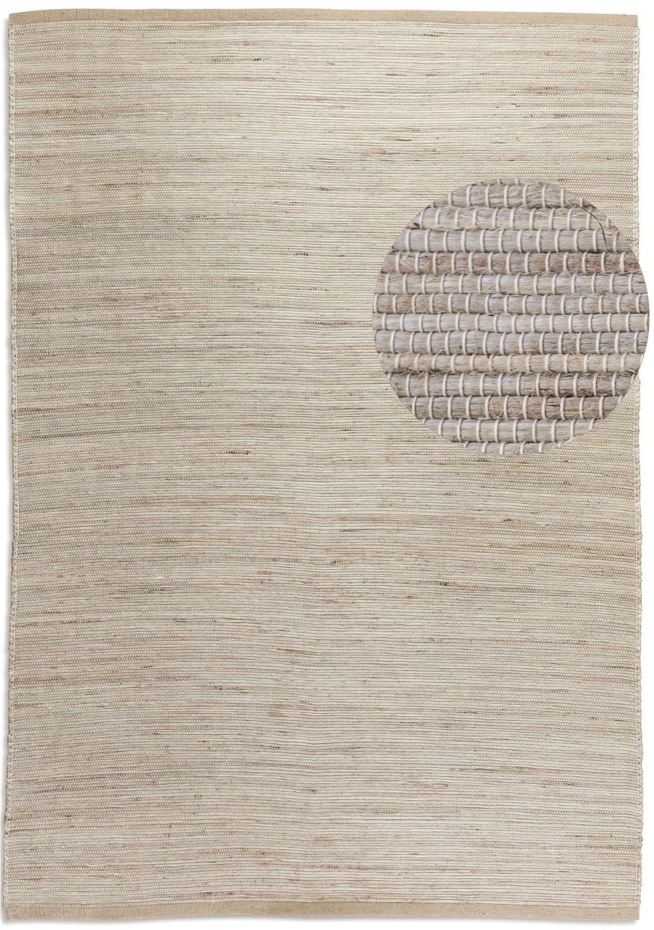 HANSE Home Teppich »Dhaka Juteteppich«, rechteckig, 5 mm Höhe, Läufer, handgewebt, Jute, Wolle, Natur, Wohnzimmer, Flur, Klassisch