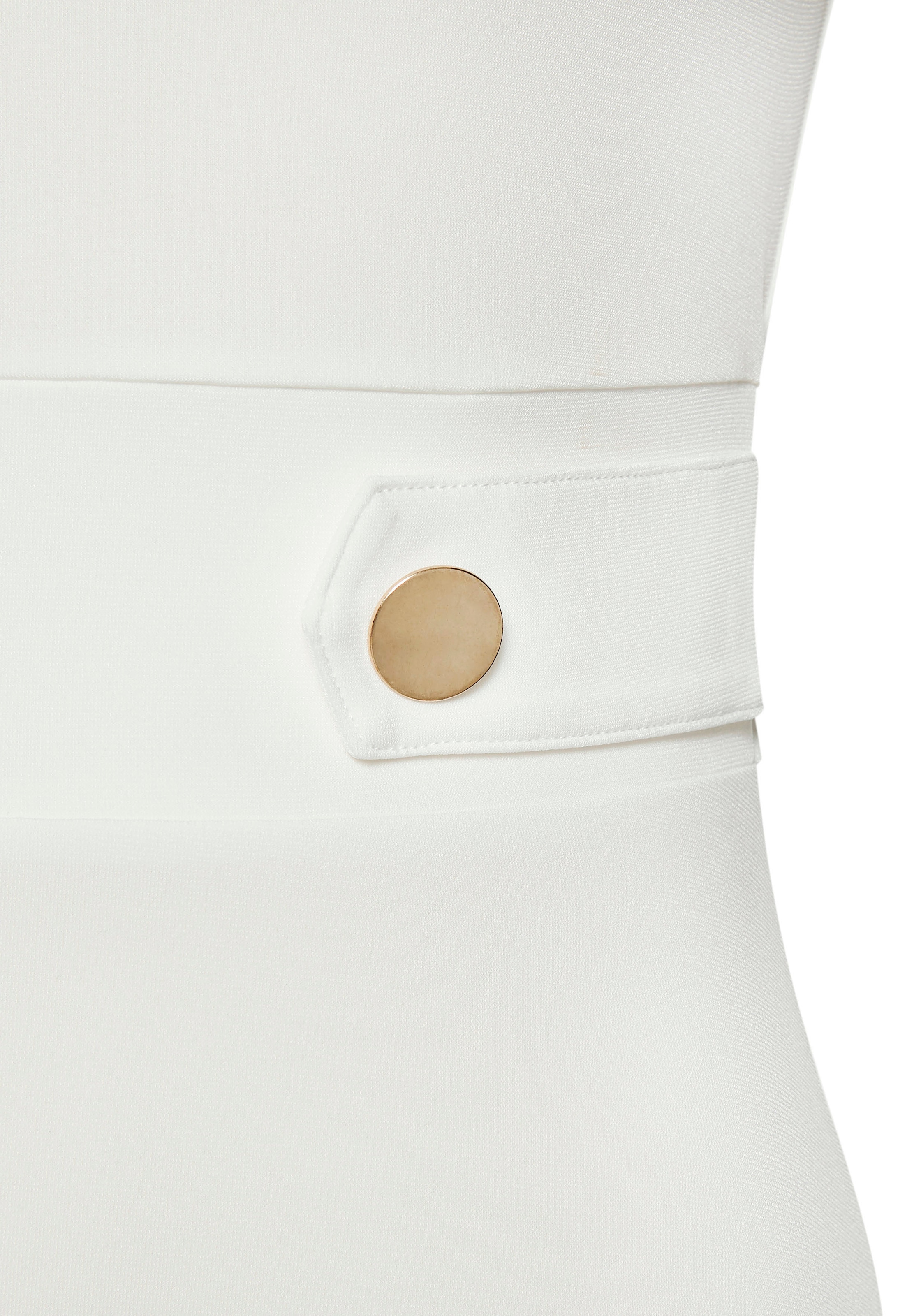 LASCANA Midikleid, mit dekorativen Riegeln und goldfarbenenen Zierknöpfen, bügelfrei