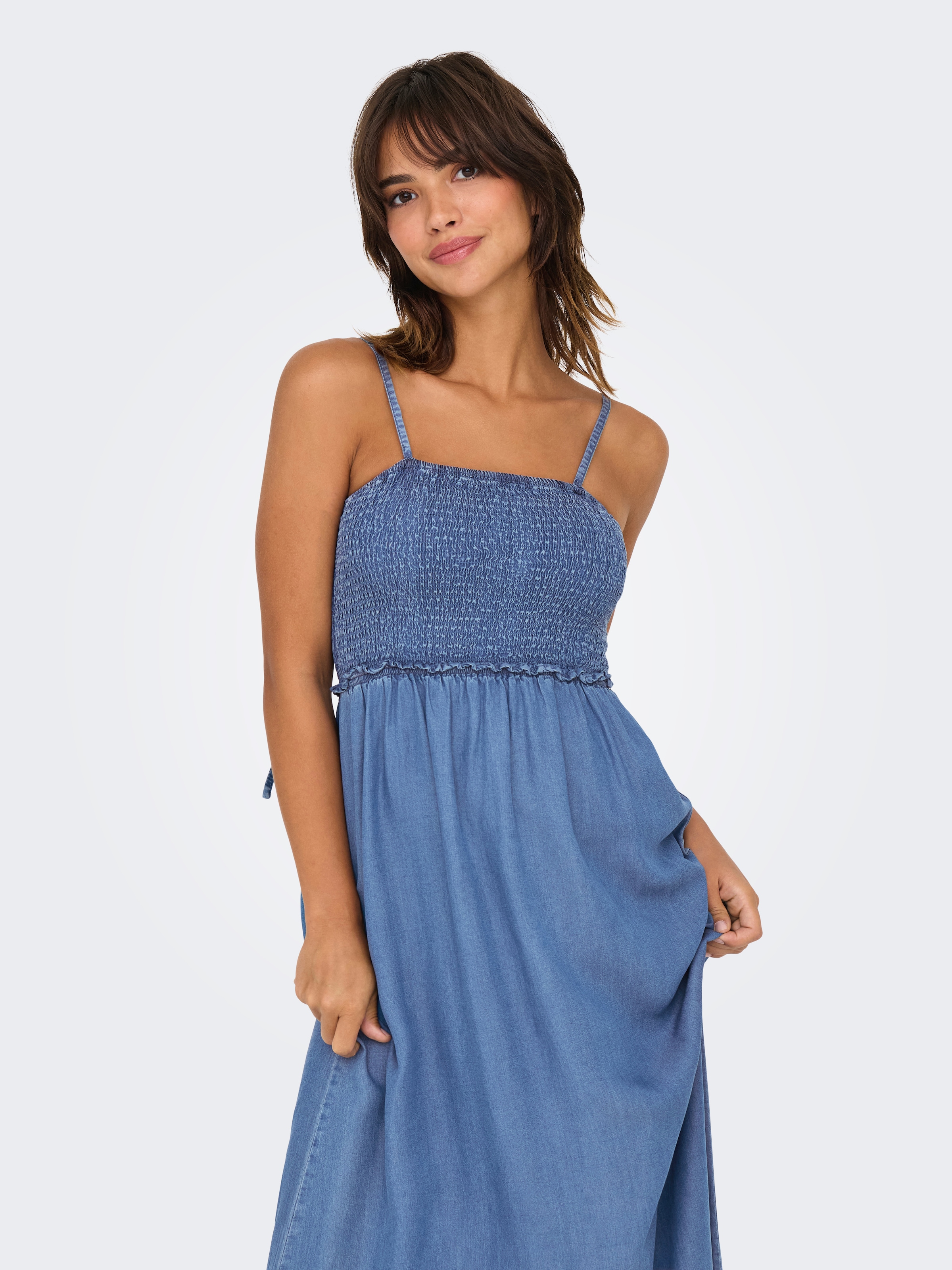 ONLY Maxikleid »ONLCHARIS LIFE SMOCK MAXI DRESS WVN«, Sommerkleid