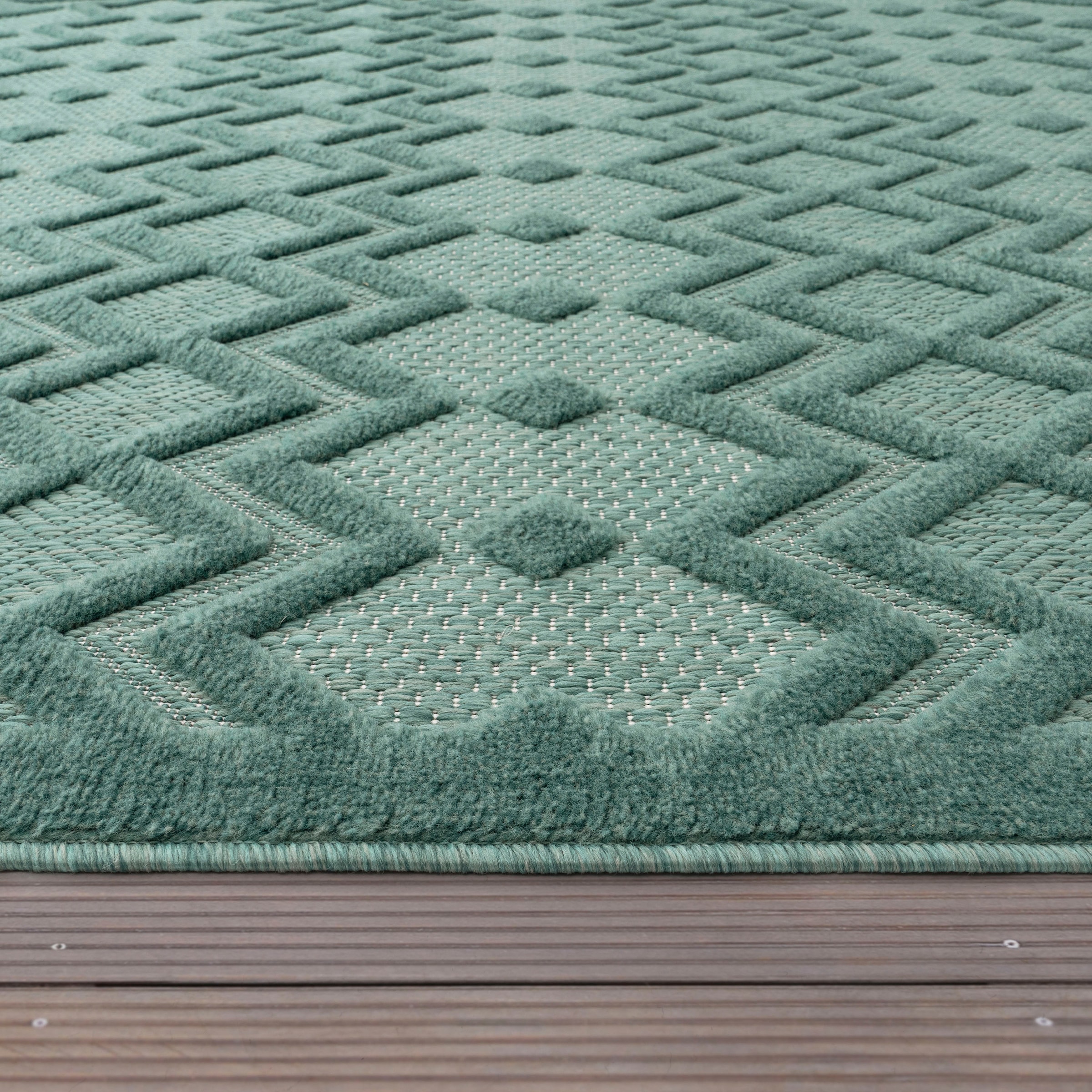 Paco Home Teppich »Livorno 671«, rechteckig, Uni-Farben, Scandi, Rauten  Muster, Hoch-Tief Effekt, Outdoor geeignet online kaufen | Jelmoli-Versand