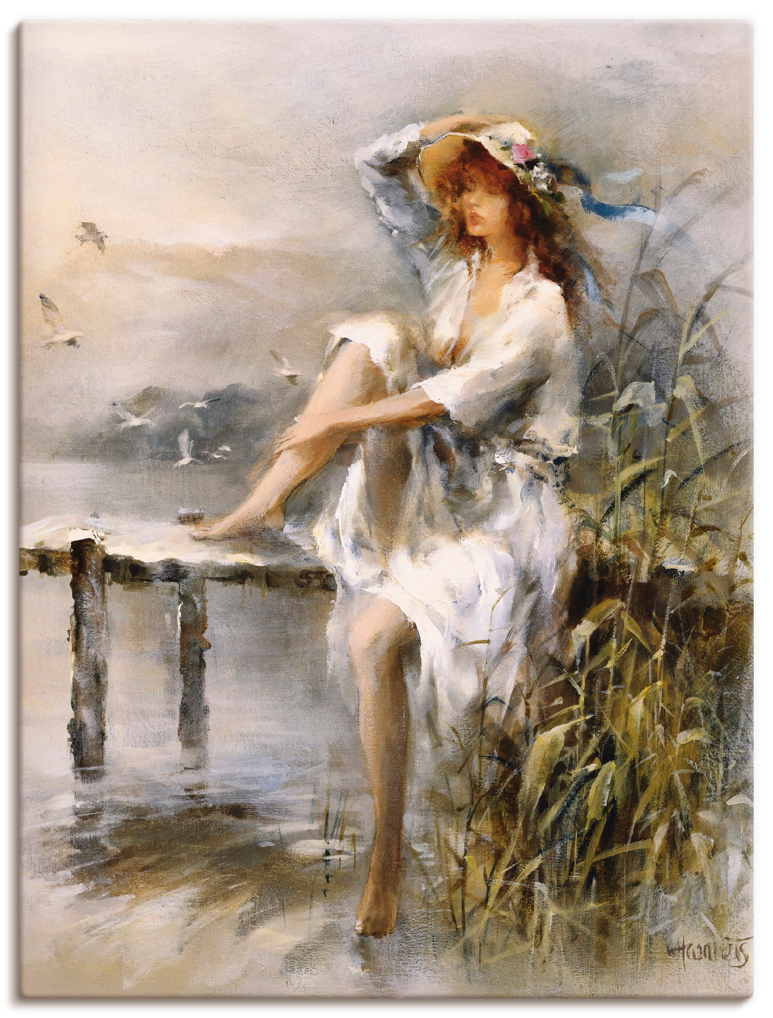 Artland Wandbild »Wasserseite«, Frau, (1 St.), als Leinwandbild, Poster, Wandaufkleber in verschied. Grössen
