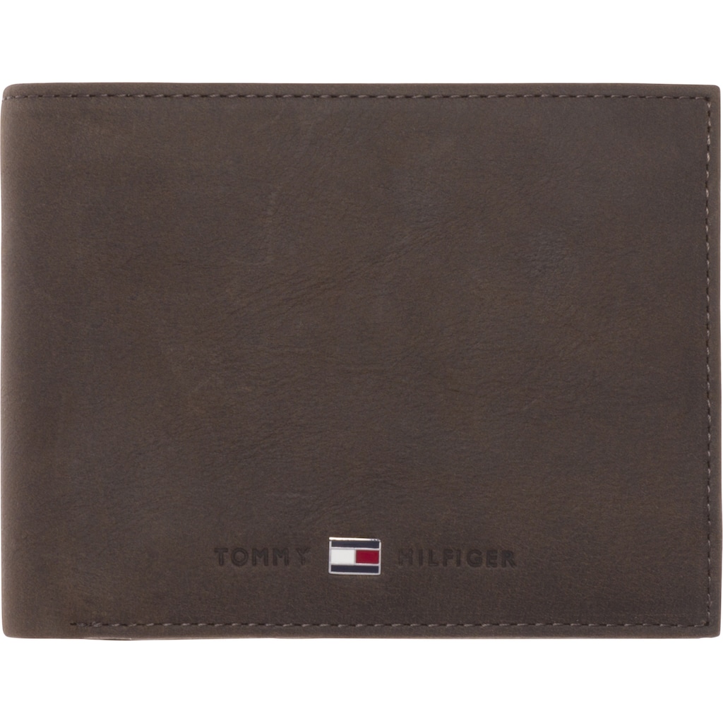 Tommy Hilfiger Geldbörse »JOHNSON CC FLAP AND COIN POCKET«, aus hochwertigem Leder