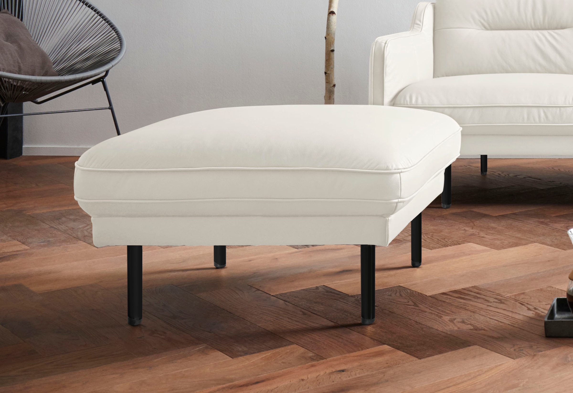 Home affaire Hocker "Nordfyn" edles Design in 3 Bezugsqualitäten, Design by Morten Georgsen