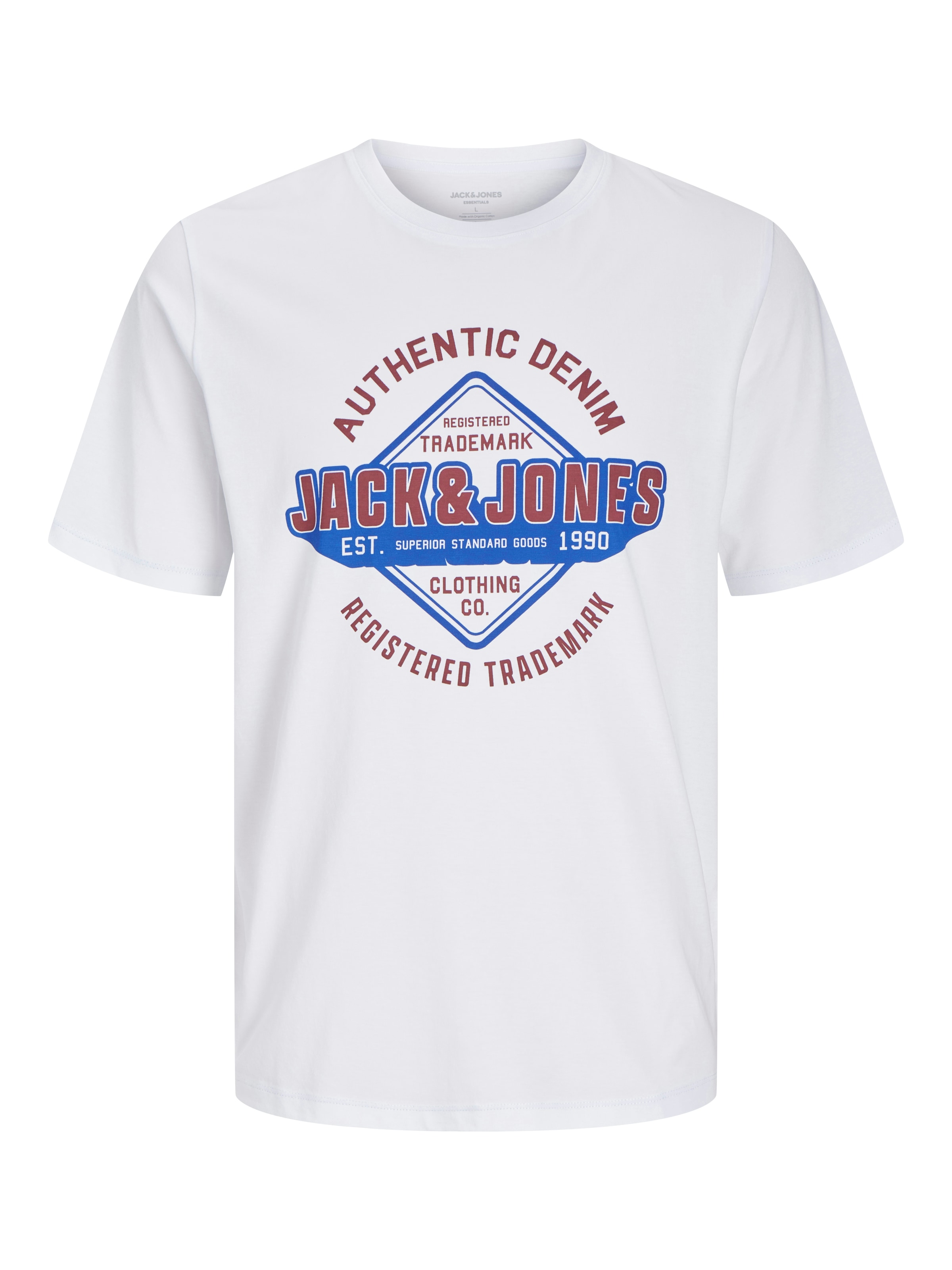 Jack & Jones Rundhalsshirt »JJELOGO TEE SS O-NECK 2 COL SS25 5PK MP«, (Packung, 5 tlg.)