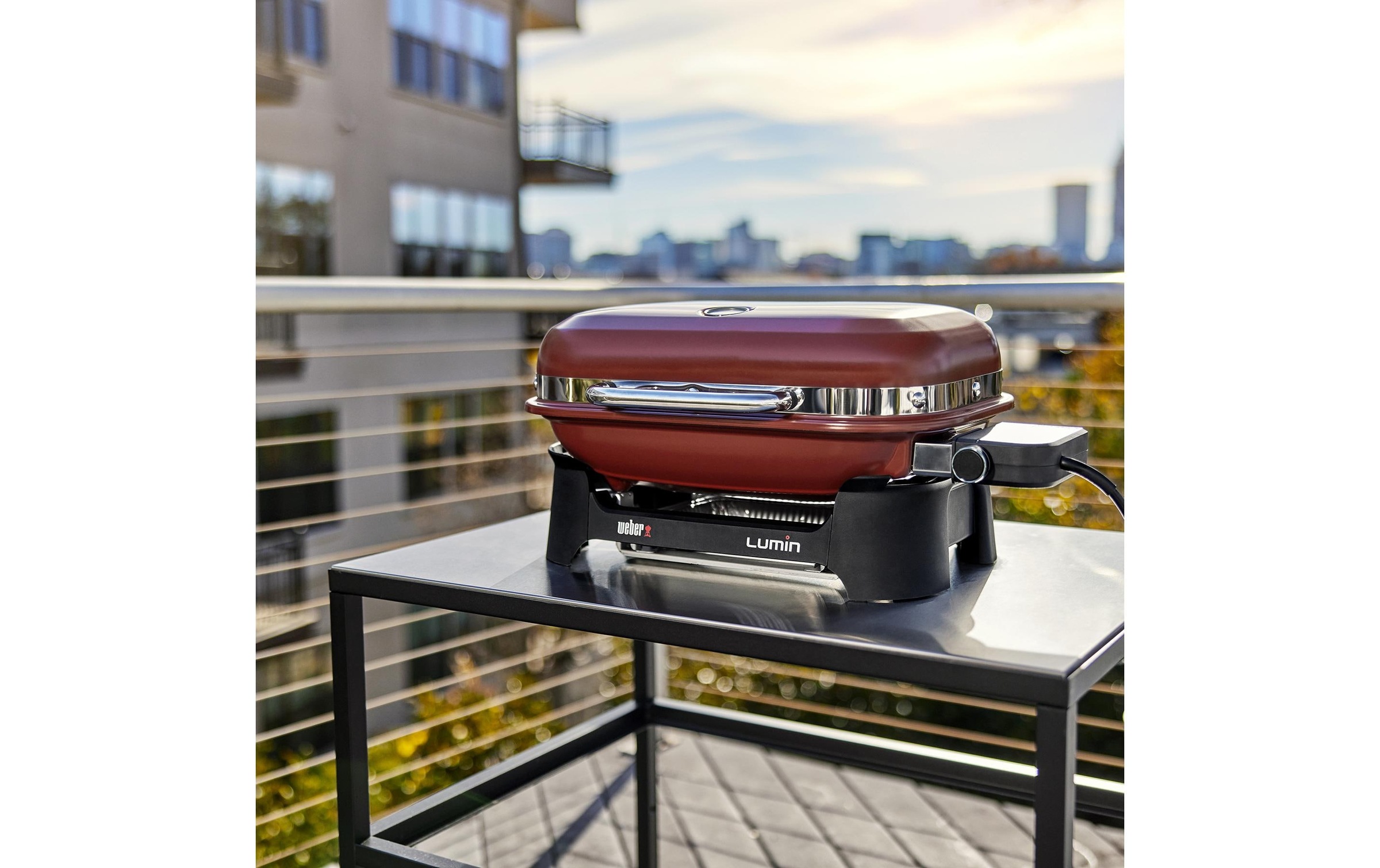 Weber Elektro-Standgrill »Lumin Compact, Rot«, 2200 W