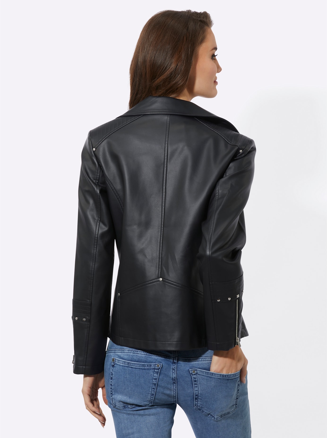 Inspirationen Lederimitatjacke, ohne Kapuze