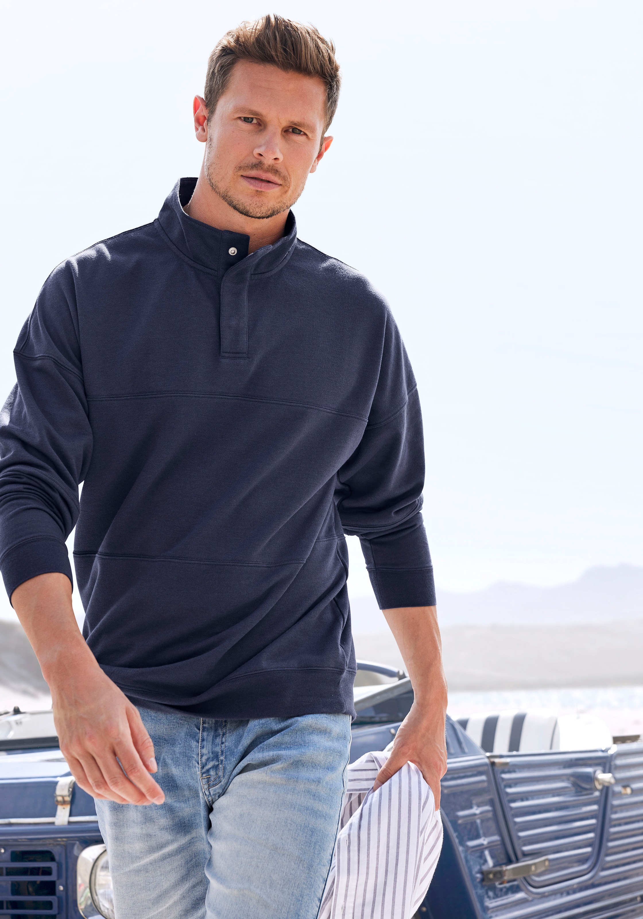 H.I.S Sweatshirt, mit Stehkragen und Druckknöpfen kaufen