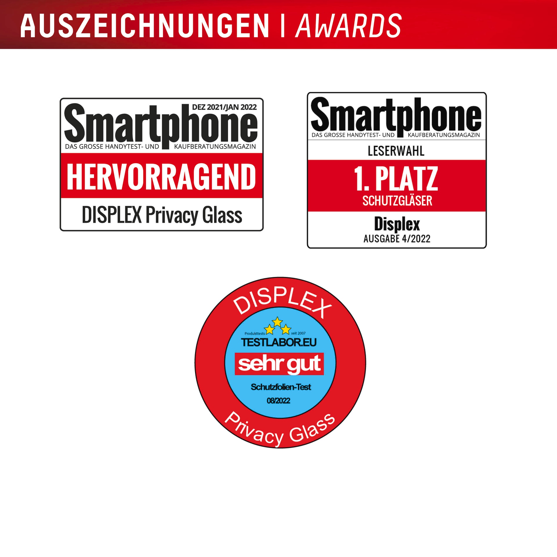 Displex Displayschutzglas »Privacy Glass Screen Protection«, für Samsung Galaxy S25 Ultra, Displayschutzfolie, Schutzfolie, Bildschirmschutz, kratz- & stossfest