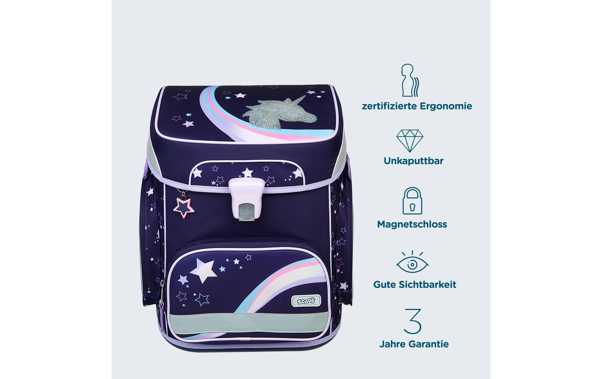 Scooli Schulrucksack »5-teilig Einhorn«