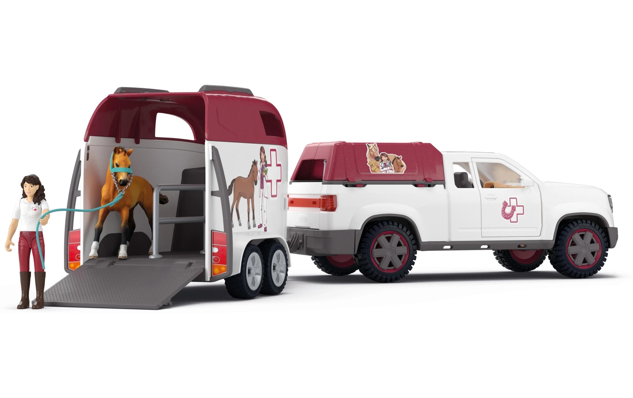 Schleich® Spielfigur »Horse Club Mobile Tierärztin mit Anhänger«