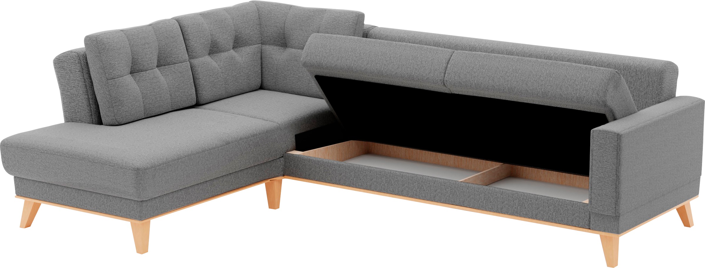 sit&more Ecksofa »Lavida L-Form«, wahlweise mit Kippfunktion und Bettkasten