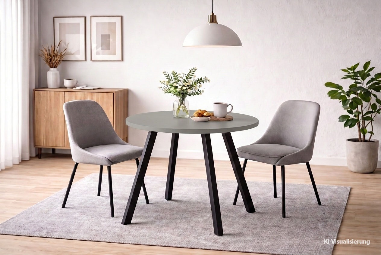 Mäusbacher Bistrotisch "Big Bistro Metall" Runde Platte Ø 70 cm H 75 cm