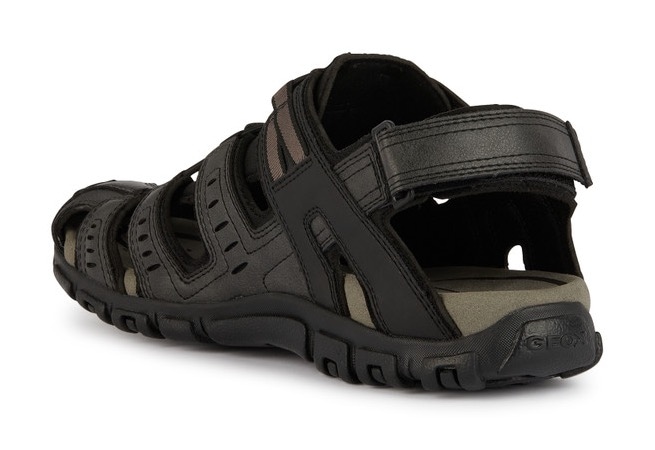 Geox Sandale »UOMO SANDAL STRADA C«, Sommerschuh, Klettschuh, Outdoorsandale, mit Lederfussbett