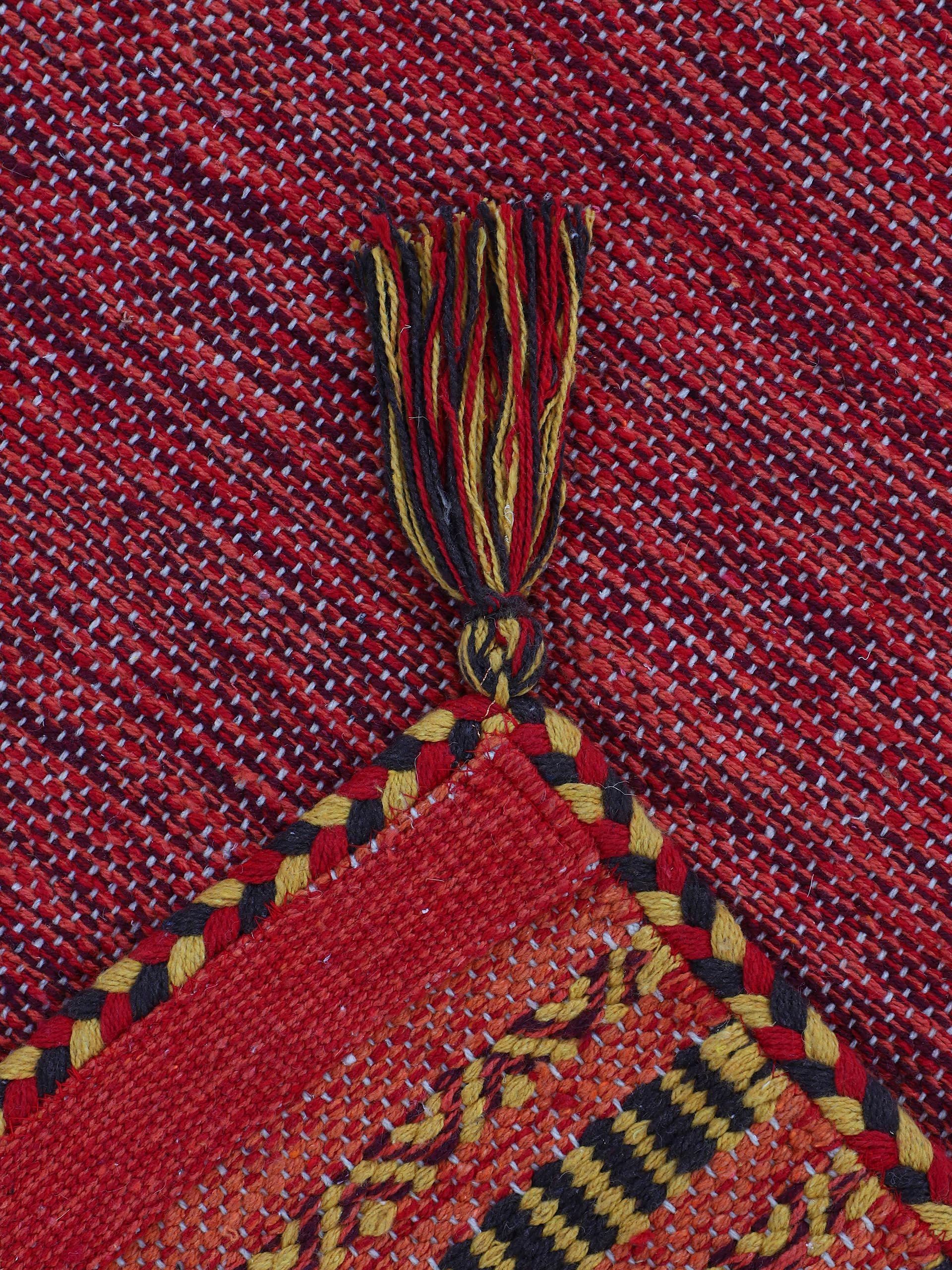 carpetfine Teppich »Kelim Azizi«, rechteckig, 5 mm Höhe, Baumwolle, Wendeteppich mit Fransen, Wohnzimmer
