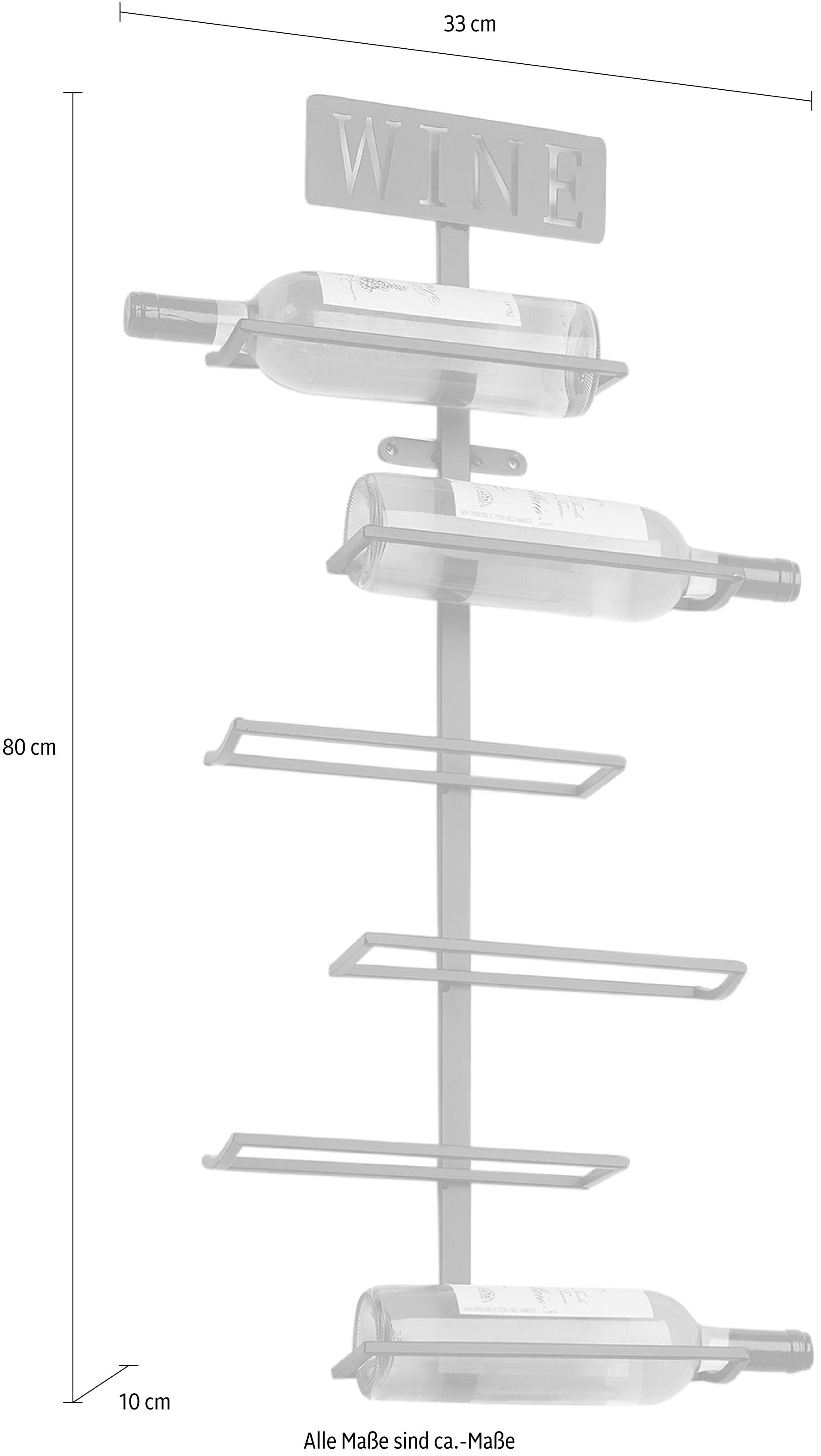 locker Flaschenregal, für 6 Flaschen zum Aufhängen