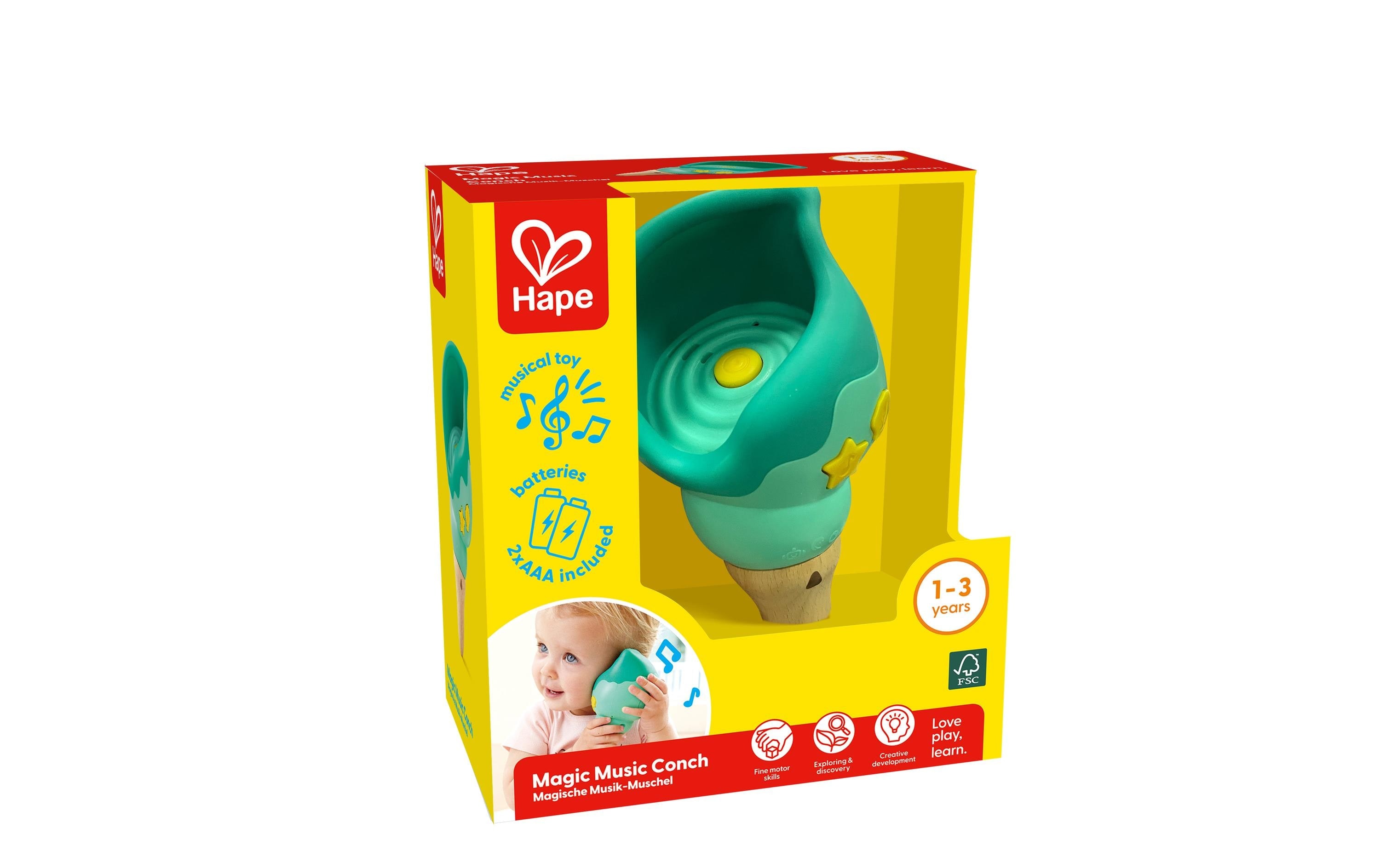 Hape Spielzeug-Musikinstrument "Magische Musik-Muschel"