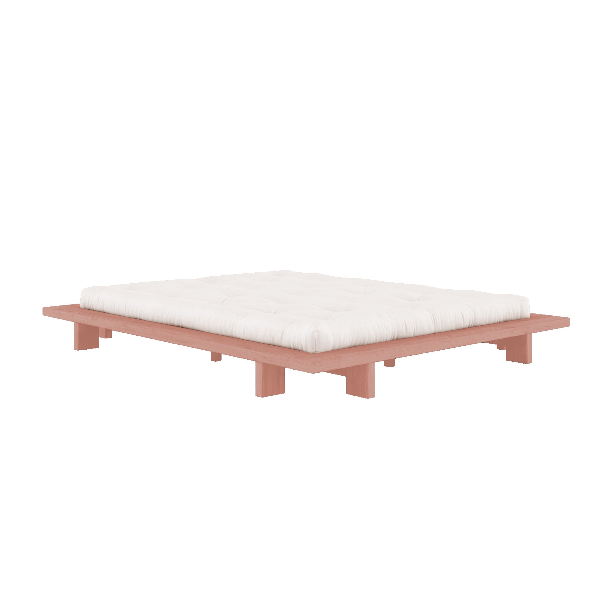 Karup Design Bettgestell »JAPAN BED Bodenbett, Holzrahmen, Futonbett, Holzbett«, Massivholzbett aus Kiefer massiv, ohne Kopfteil