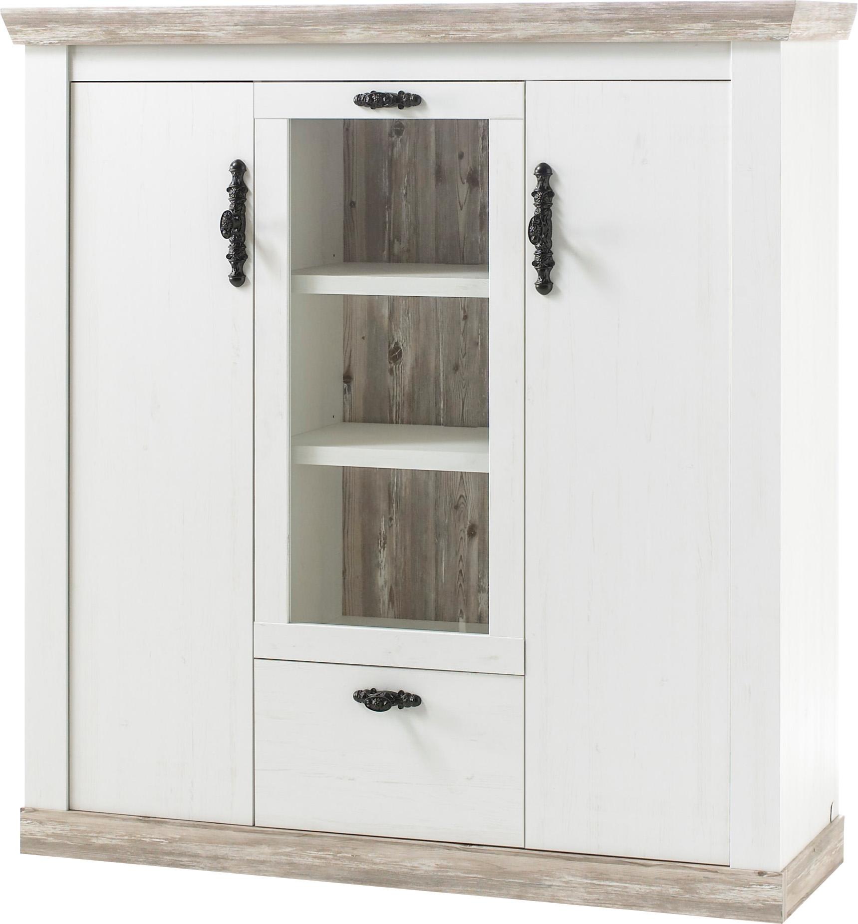 Home affaire Highboard "Florenz" im romantischen Landhaus-Look, Breite 140 cm