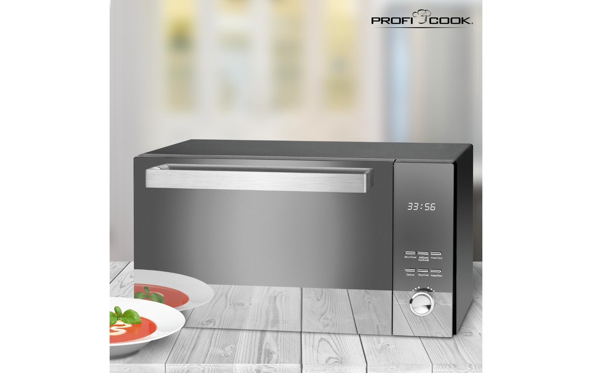 ProfiCook Mikrowelle »mit Grill PC-MWG 1204 Schwarz«, 1280 W