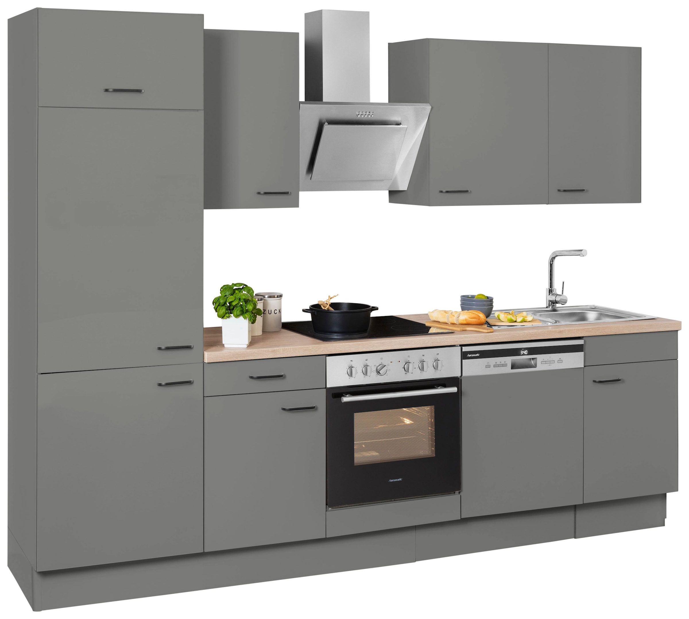❤ OPTIFIT Küchenzeile »Elga«, Premium-Küche mit Soft-Close-Funktion,  Vollauszug, Breite 280 cm bestellen im Jelmoli-Online Shop