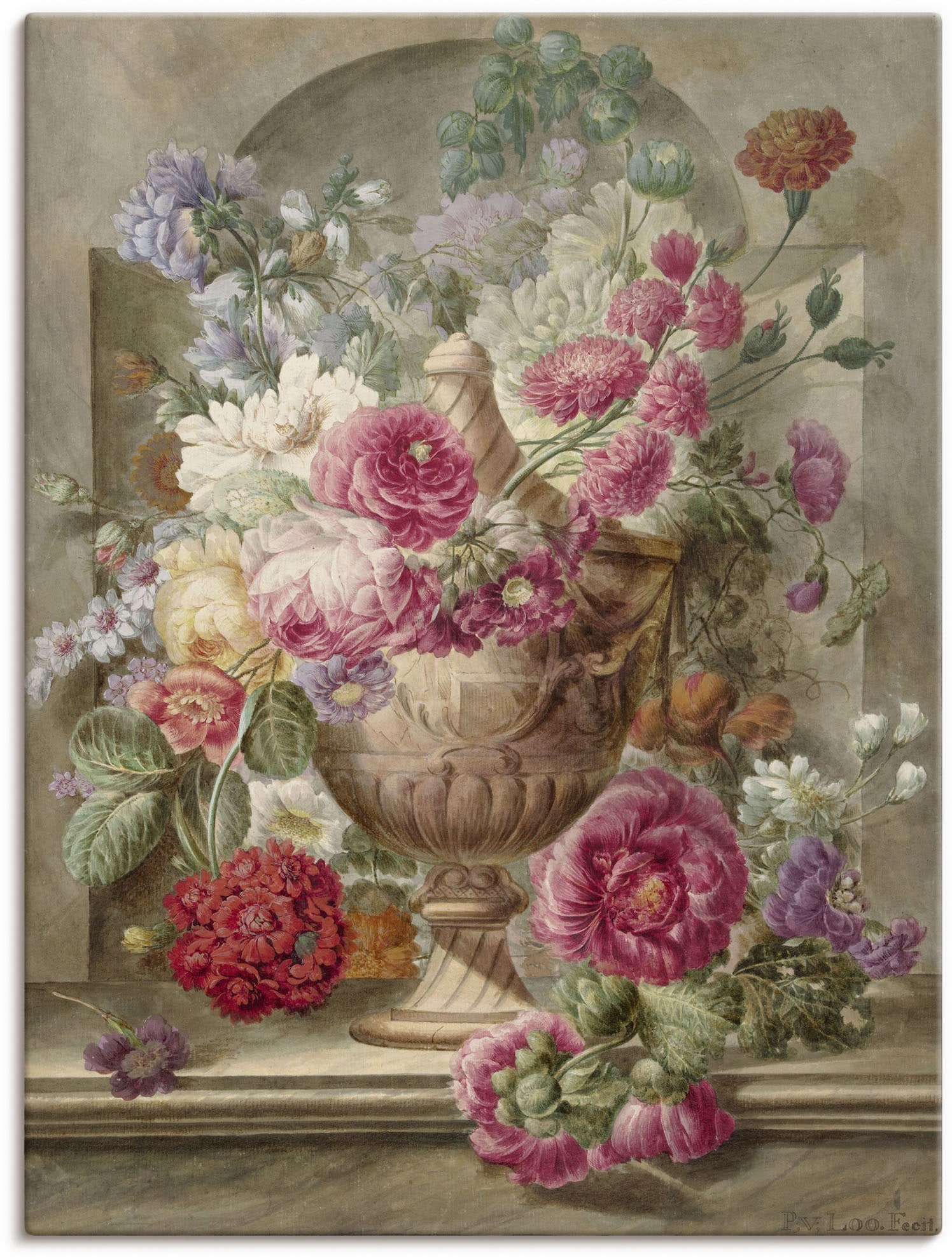 Jelmoli-Versand shoppen Arrangements, Grössen | oder als Artland Poster Leinwandbild, St.), mit »Vase versch. (1 online Blumen.«, Wandaufkleber Wandbild Alubild, in