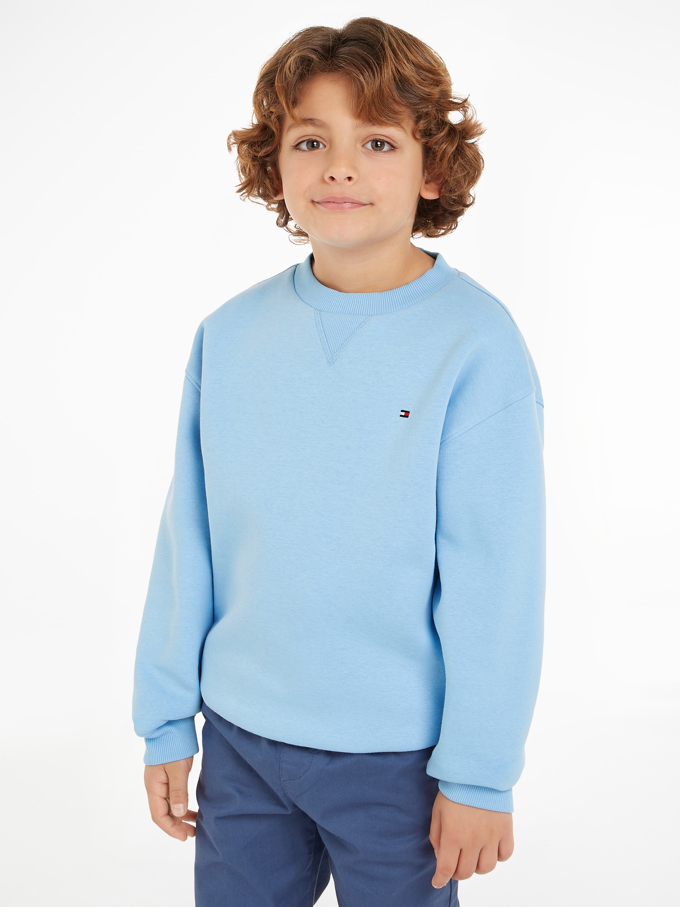 Tommy Hilfiger Sweatshirt »U TIMELESS SWEATSHIRT«, Babys bis 2 Jahre, Logostickerei, Rundhals