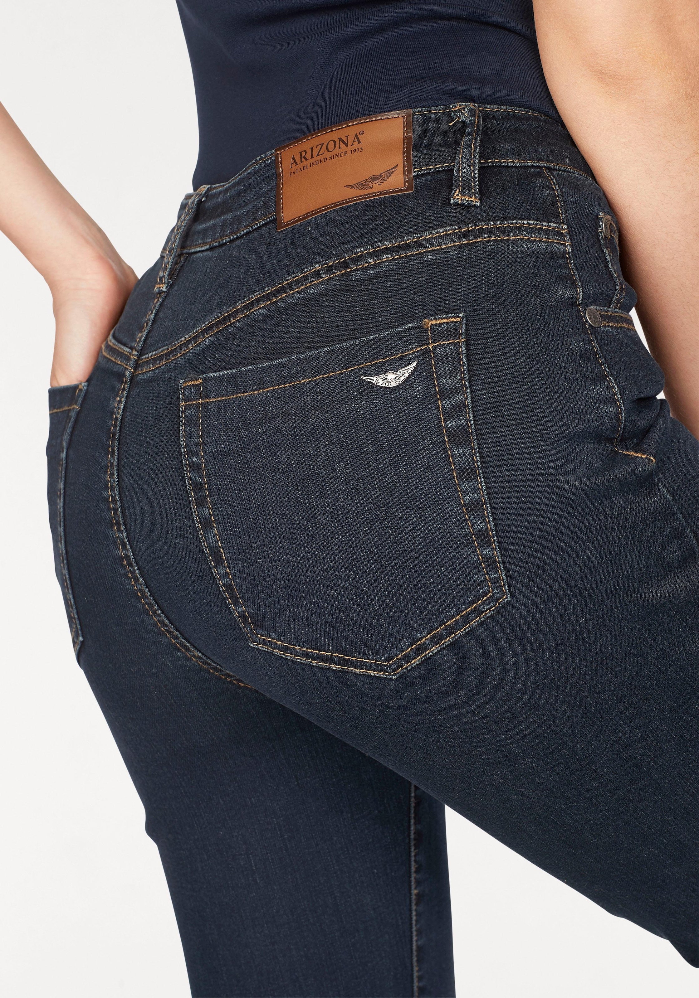 Arizona Gerade Jeans »Curve-Collection«, hohe Leibhöhe, rinsed Waschung, cleaner Look