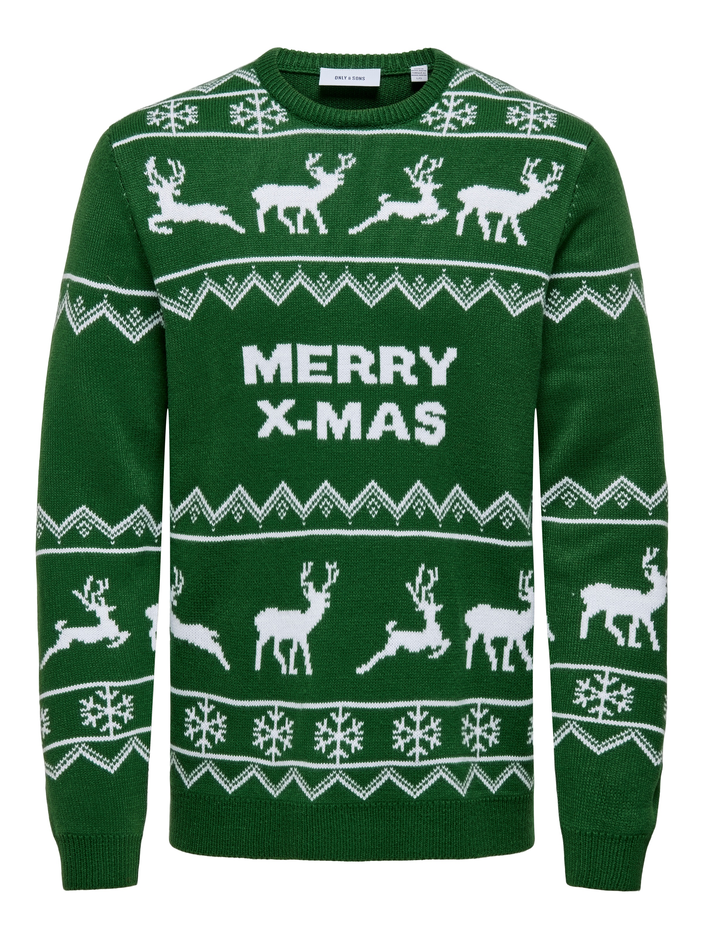 ONLY & SONS Strickpullover »ONSXMAS REG 5 ALLOVER CREW KNIT«